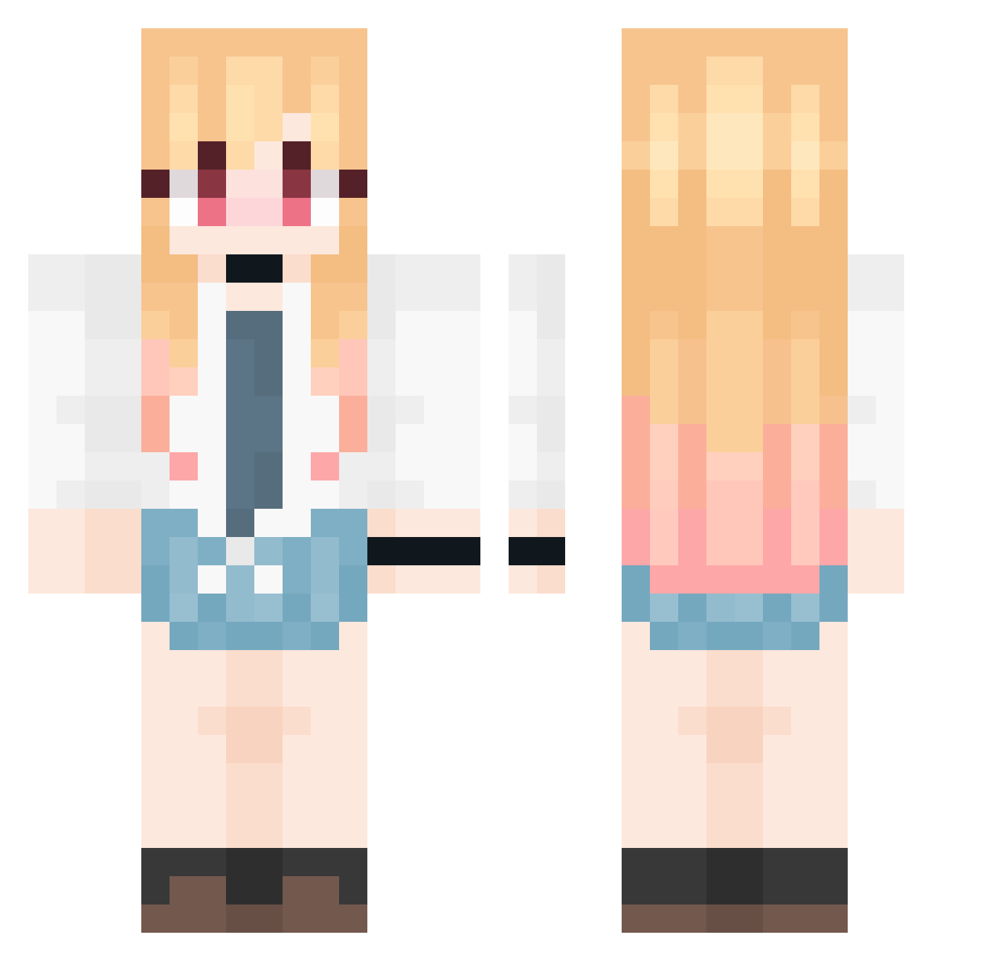 s44am Minecraft skin, front and back view