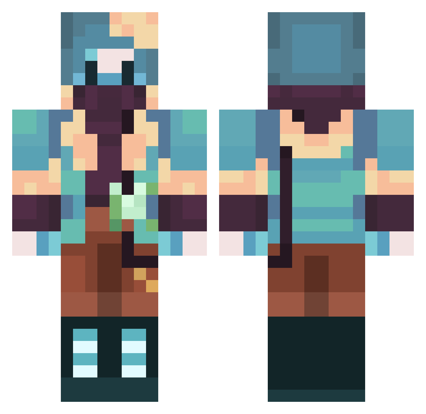 Sickle17 Minecraft skin, front and back view