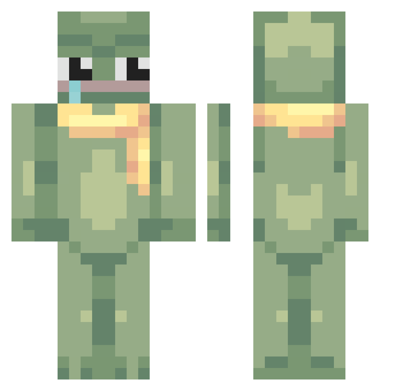 frogjun0o0 Minecraft skin, front and back view