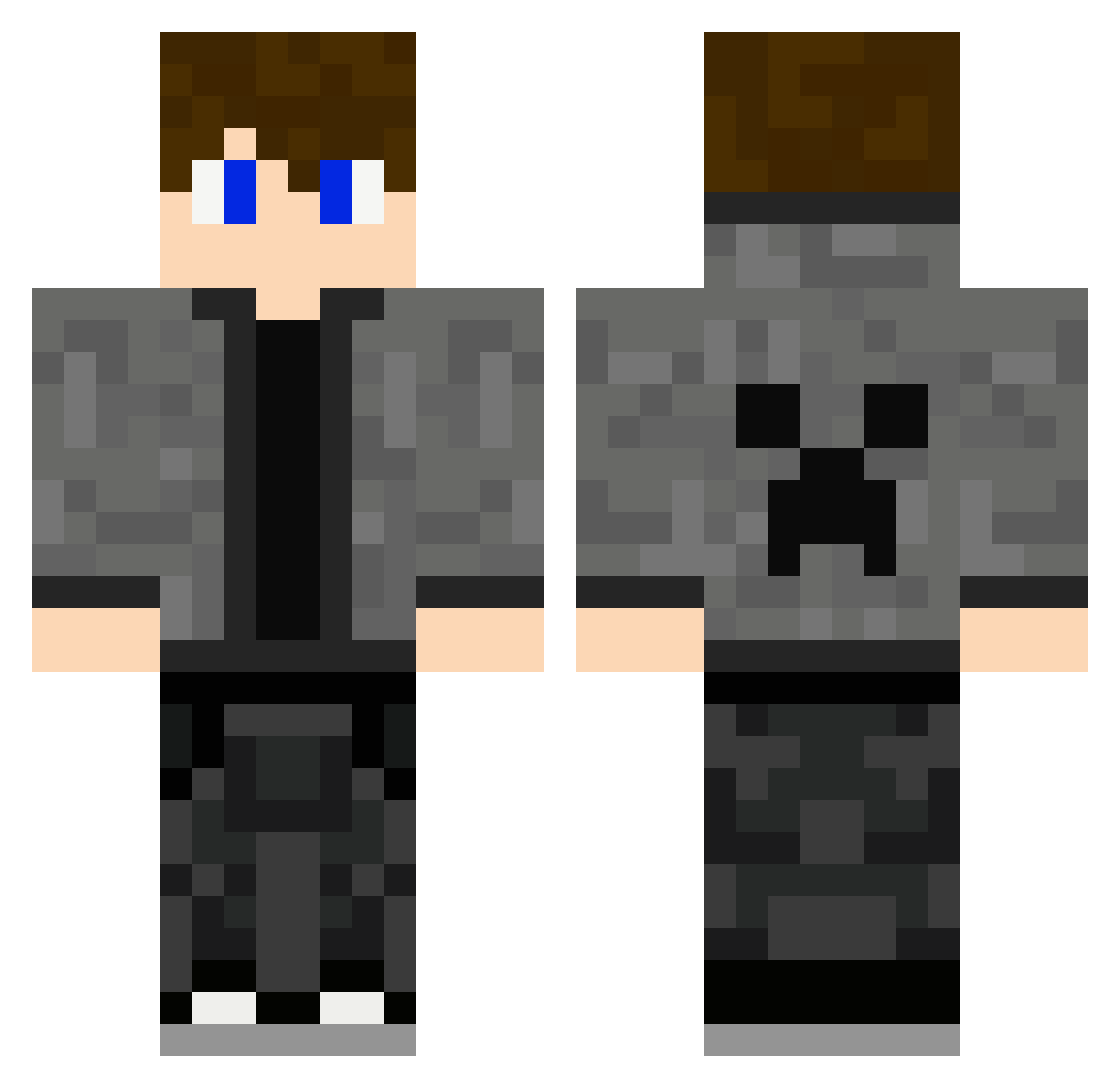 Soczek Minecraft skin, front and back view