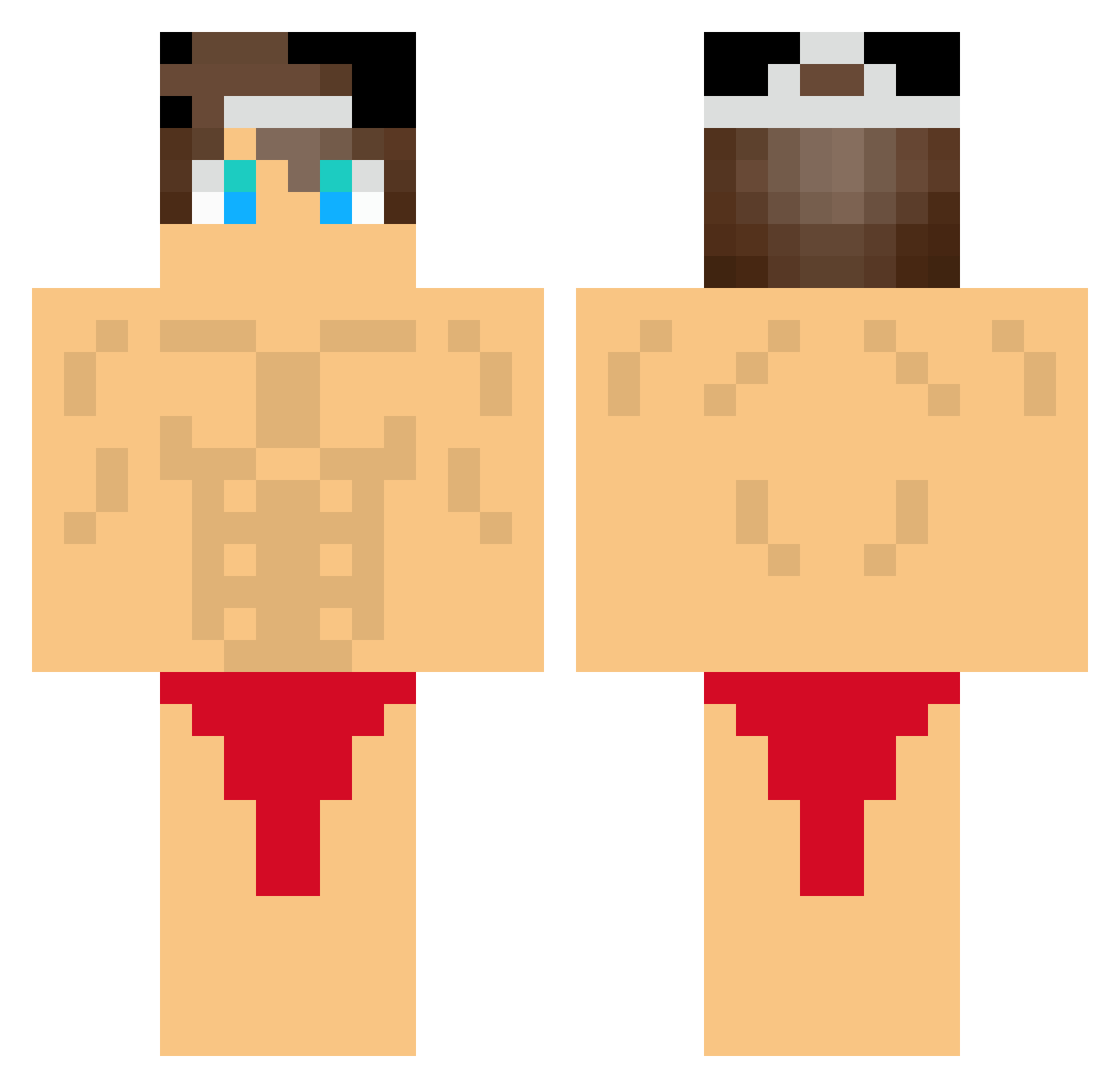 brazilian_boy_ Minecraft skin, front and back view