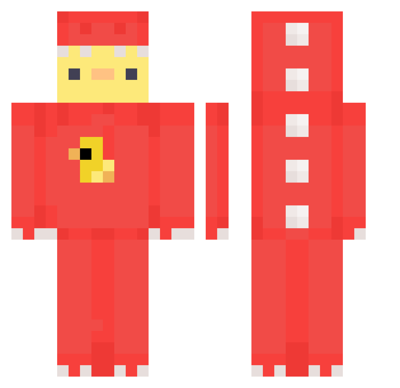 Jordan11s Minecraft skin, front and back view