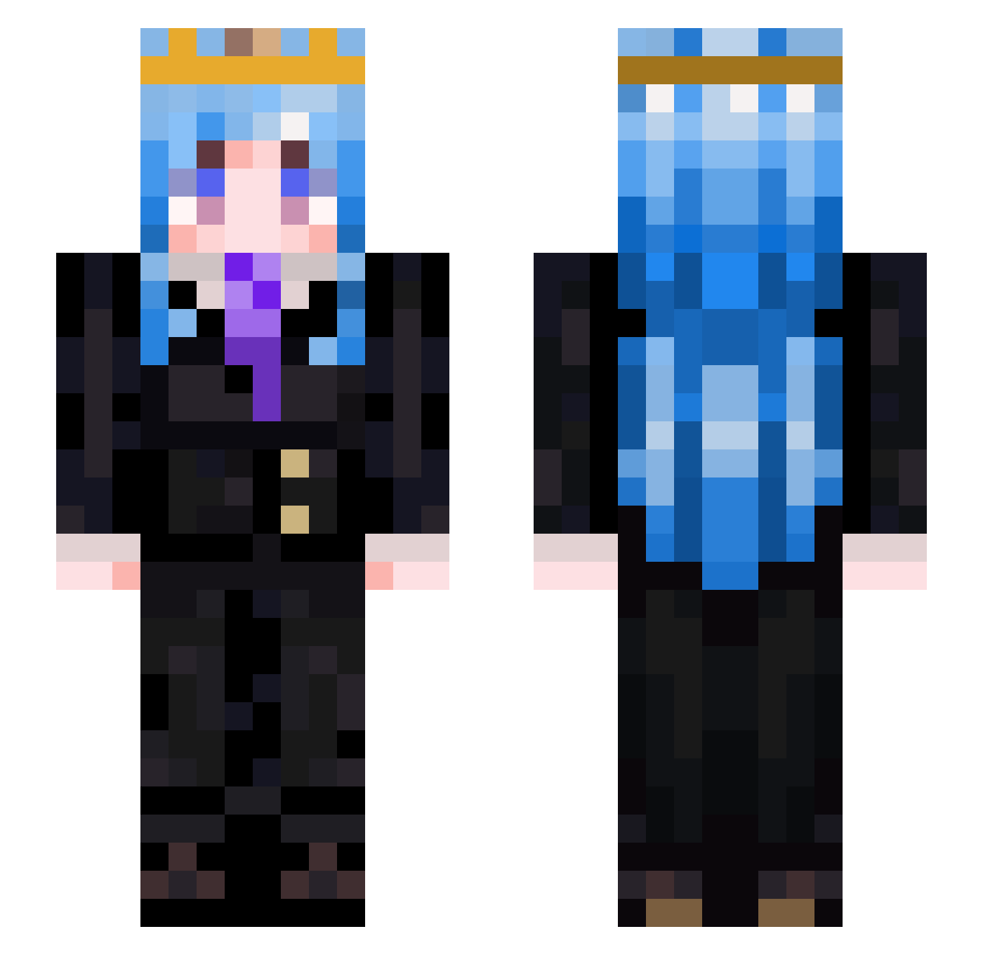 Psychout22 Minecraft skin, front and back view