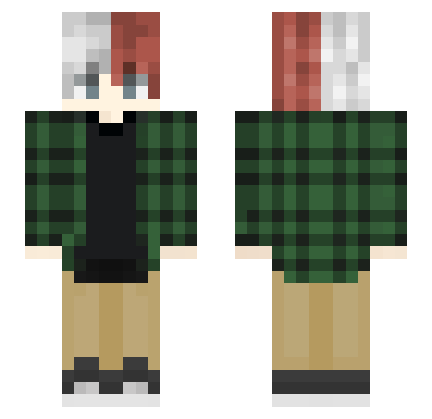papo9 Minecraft skin, front and back view