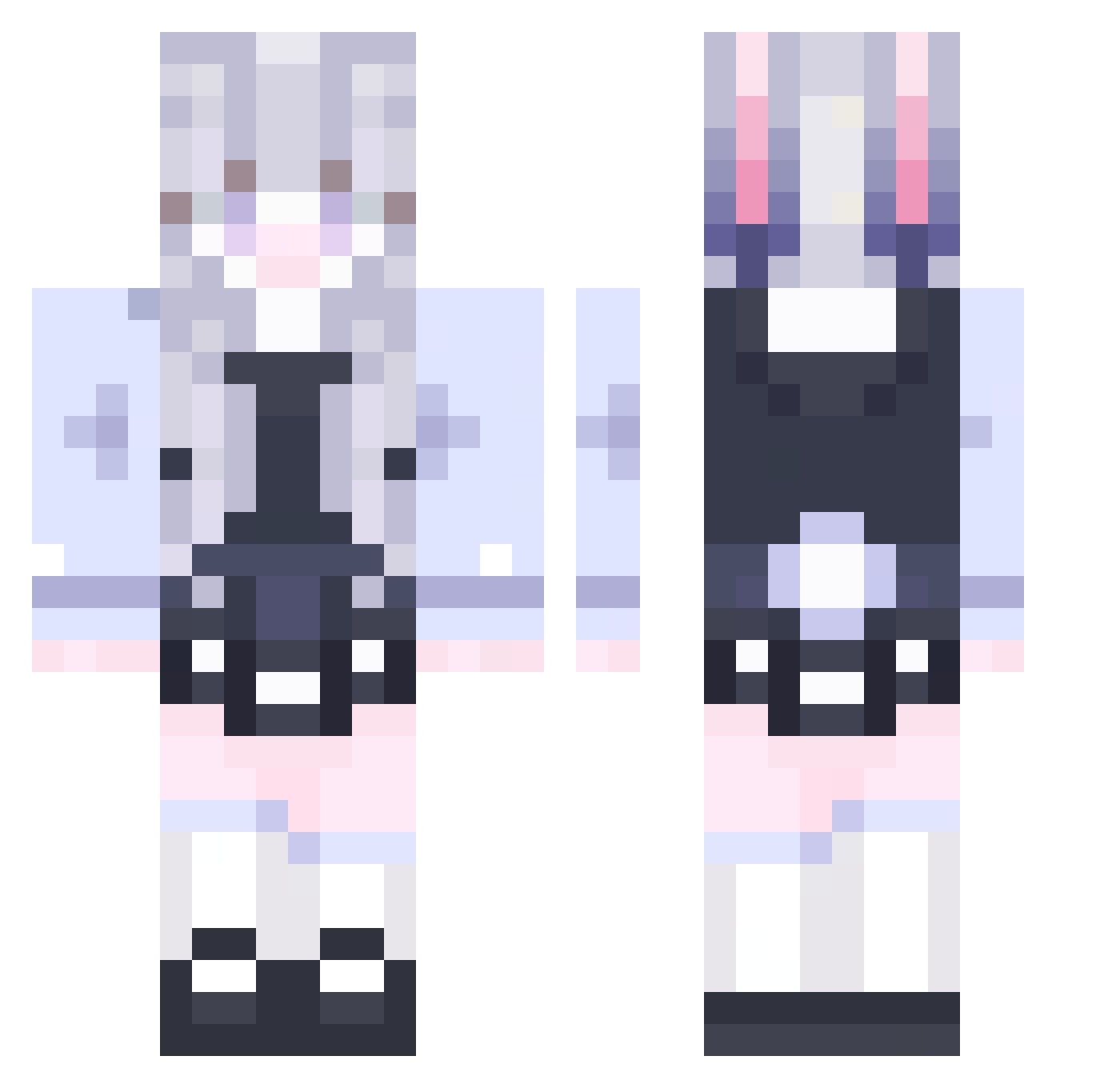 RatsKing101 Minecraft skin, front and back view