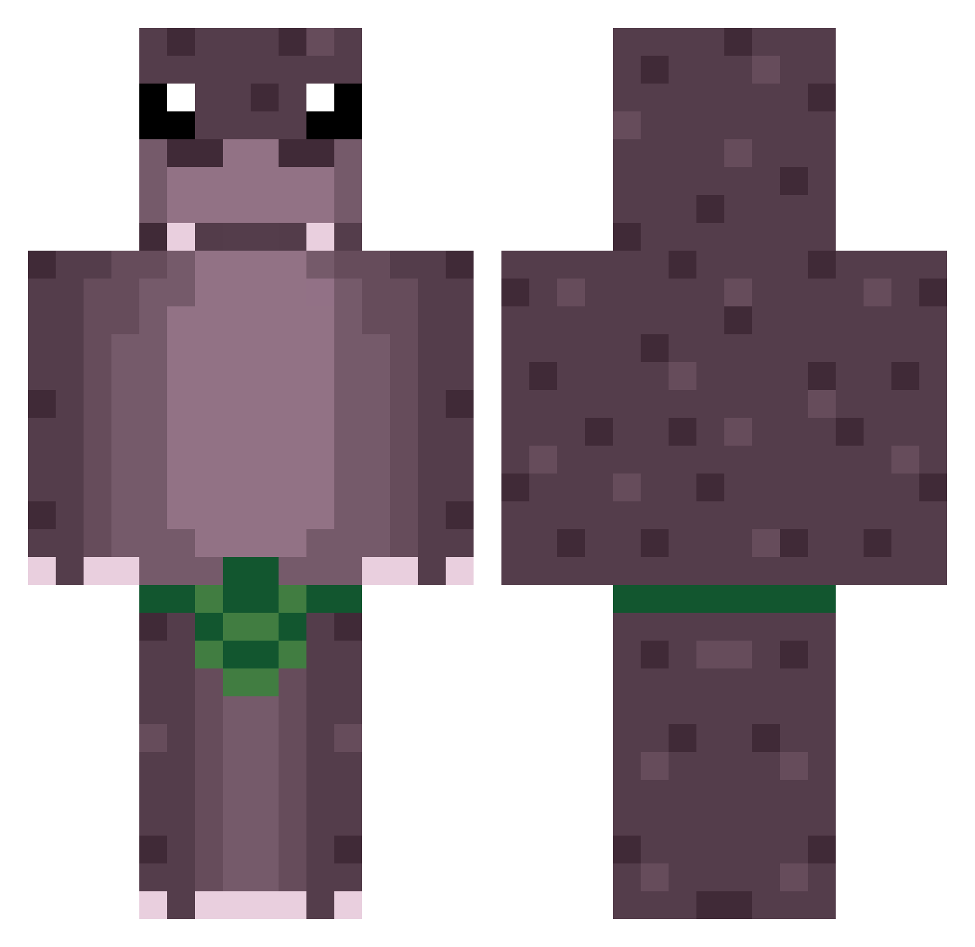 Dems7 Minecraft skin, front and back view