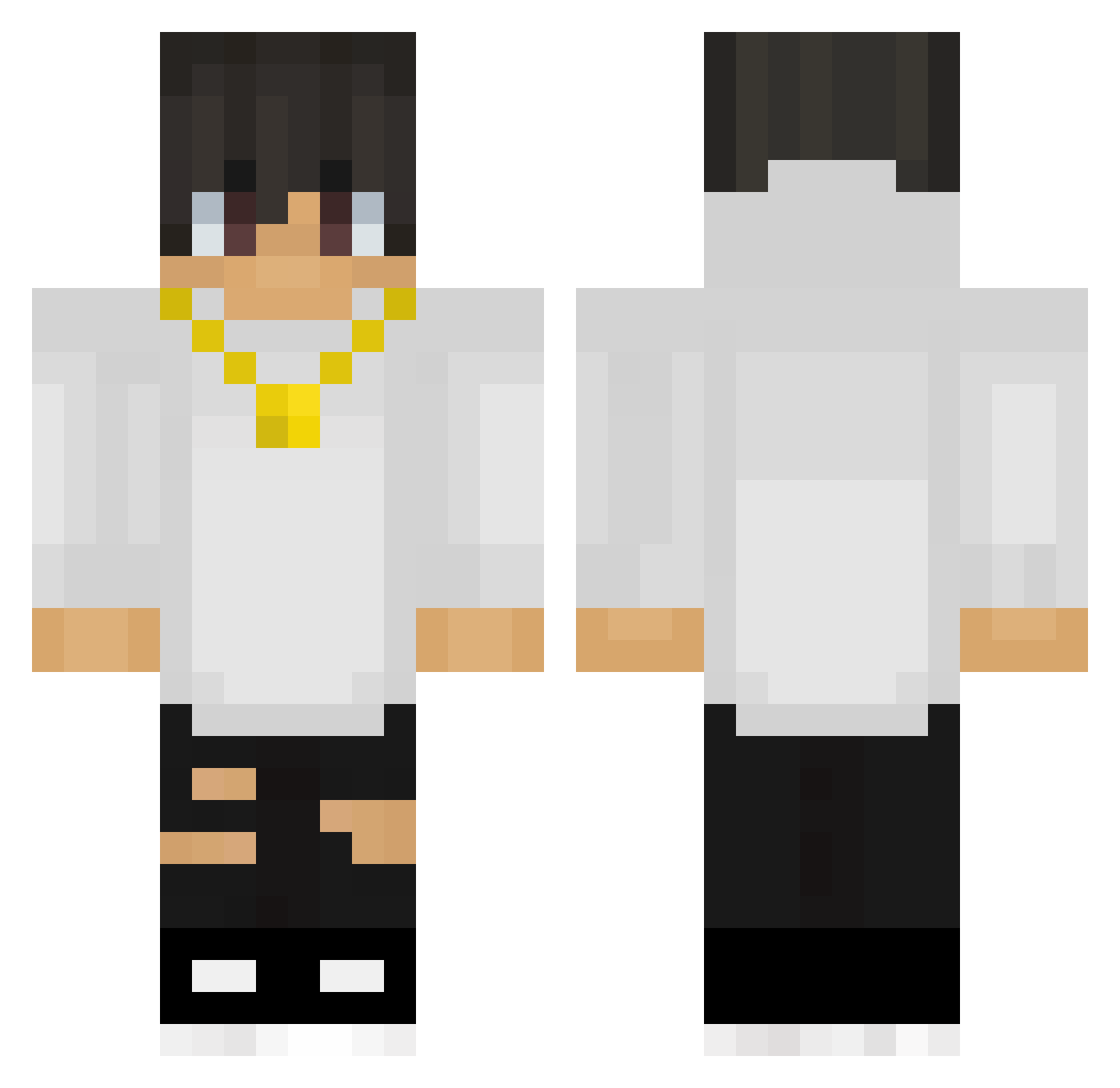 T1koDaFr1to Minecraft skin, front and back view