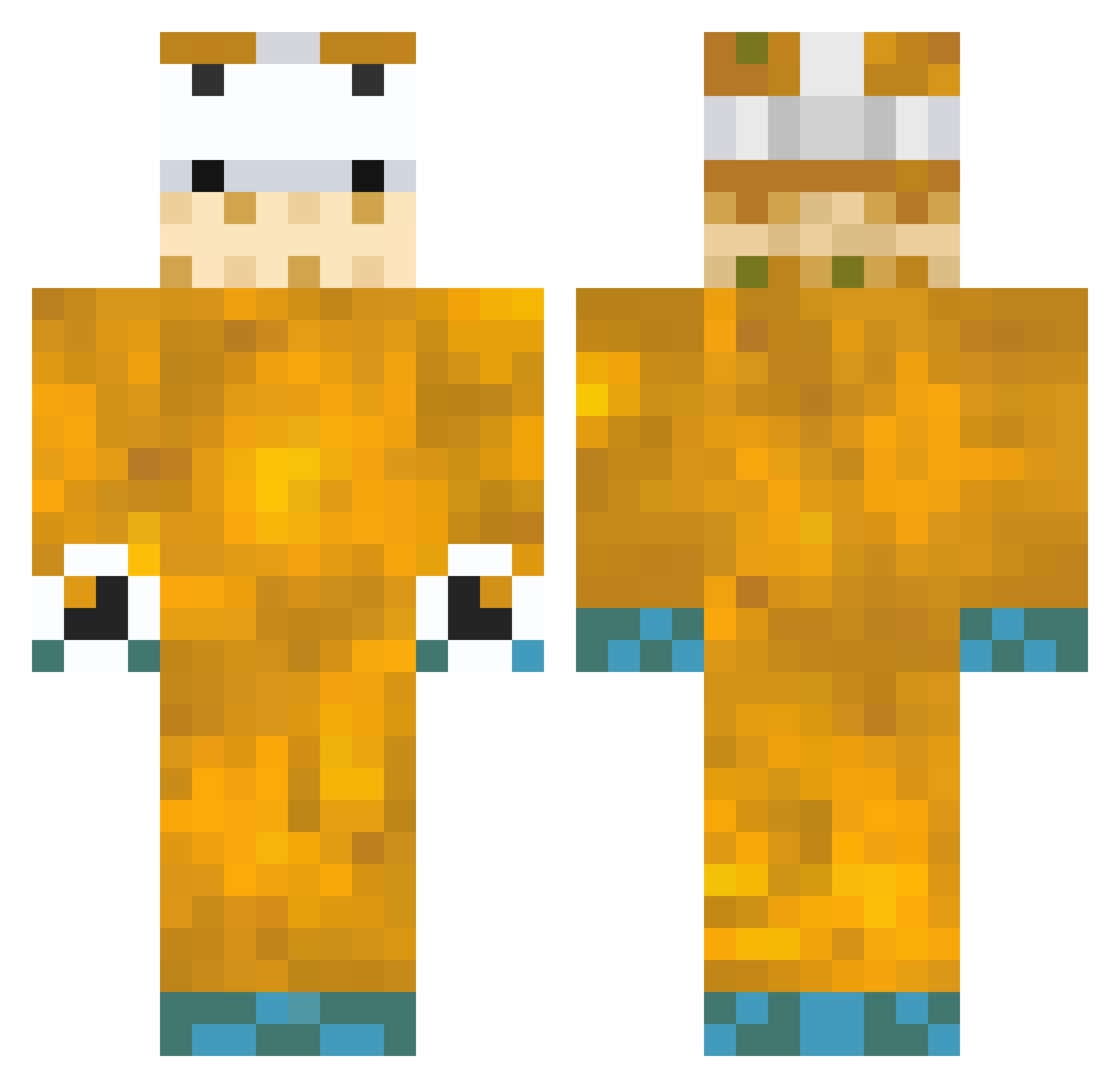 dankud Minecraft skin, front and back view