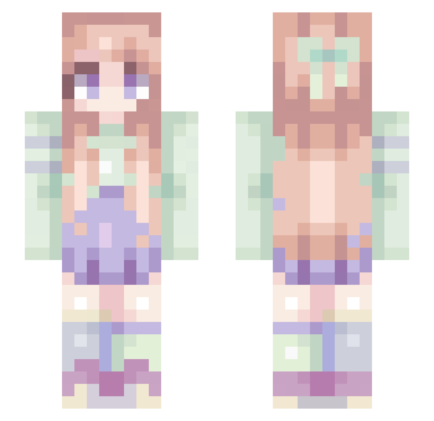 shykoreanboi Minecraft skin, front and back view
