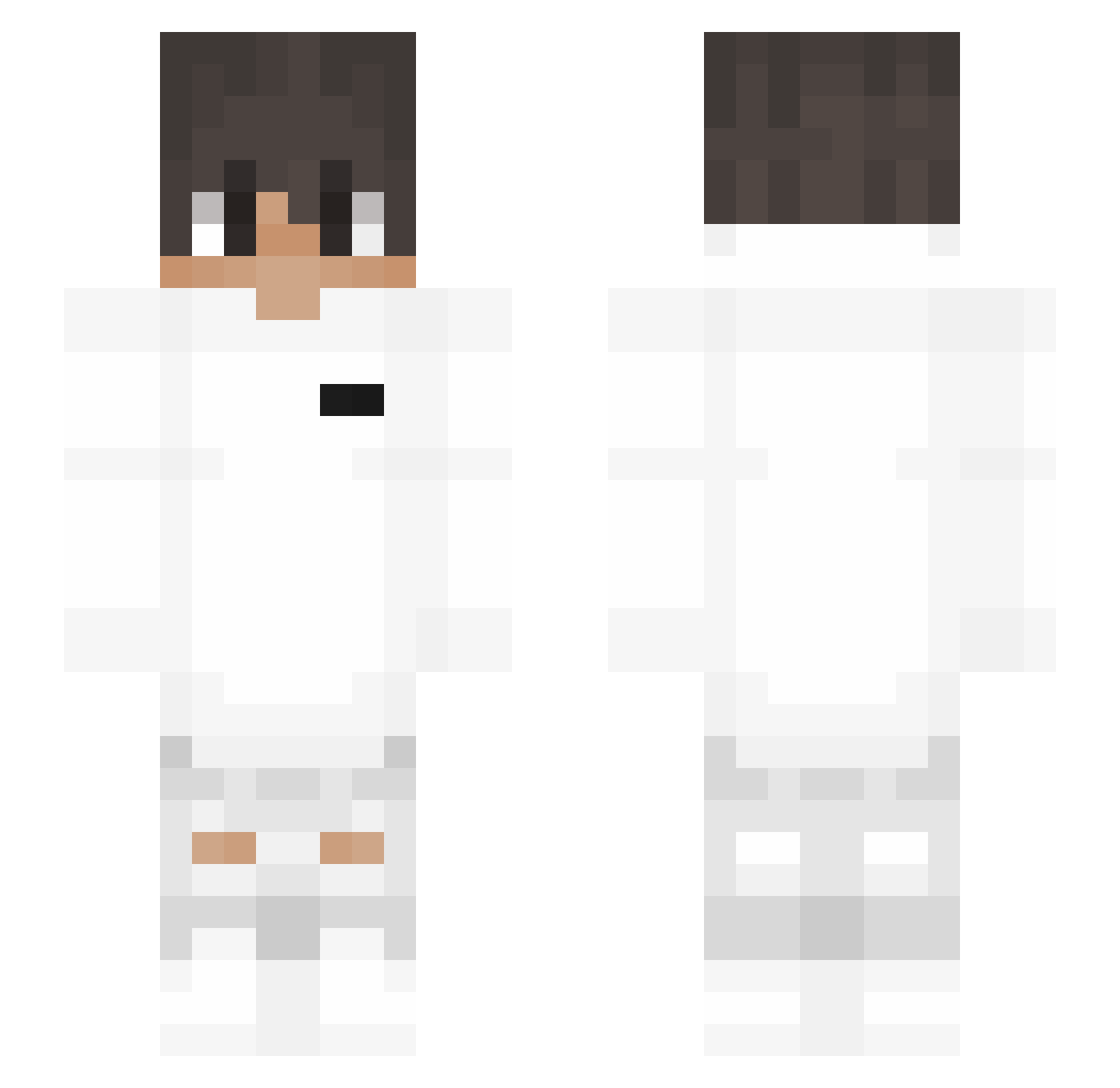 Tunar Minecraft skin, front and back view