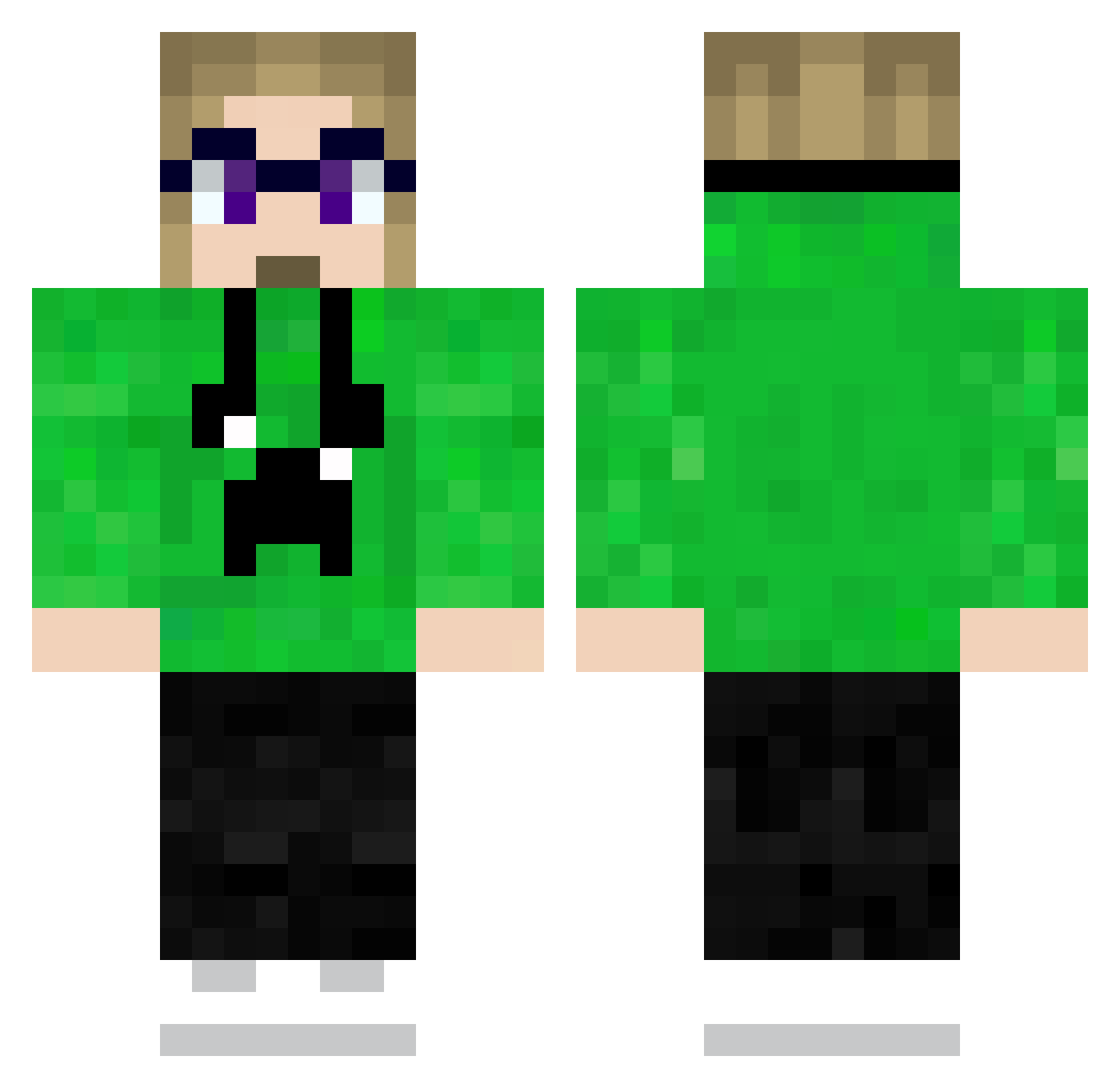 Dalevridge Minecraft skin, front and back view