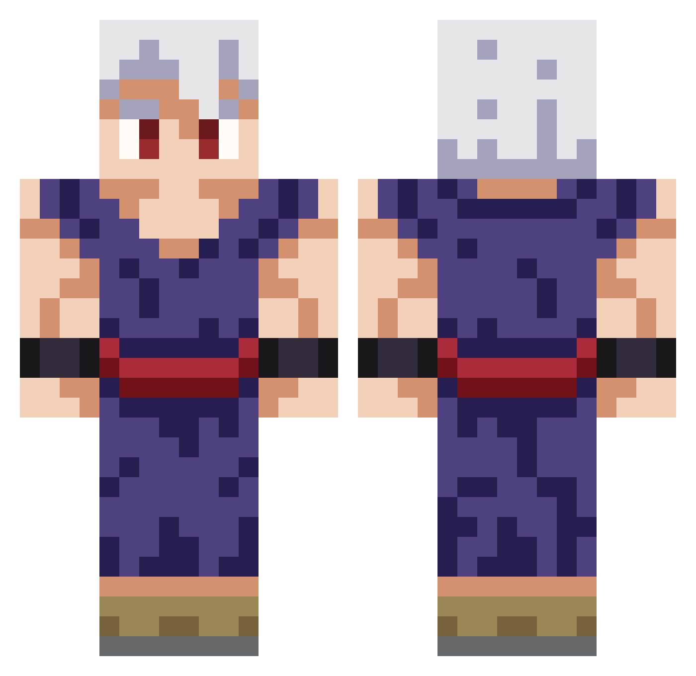 Rbrunelli Minecraft skin, front and back view