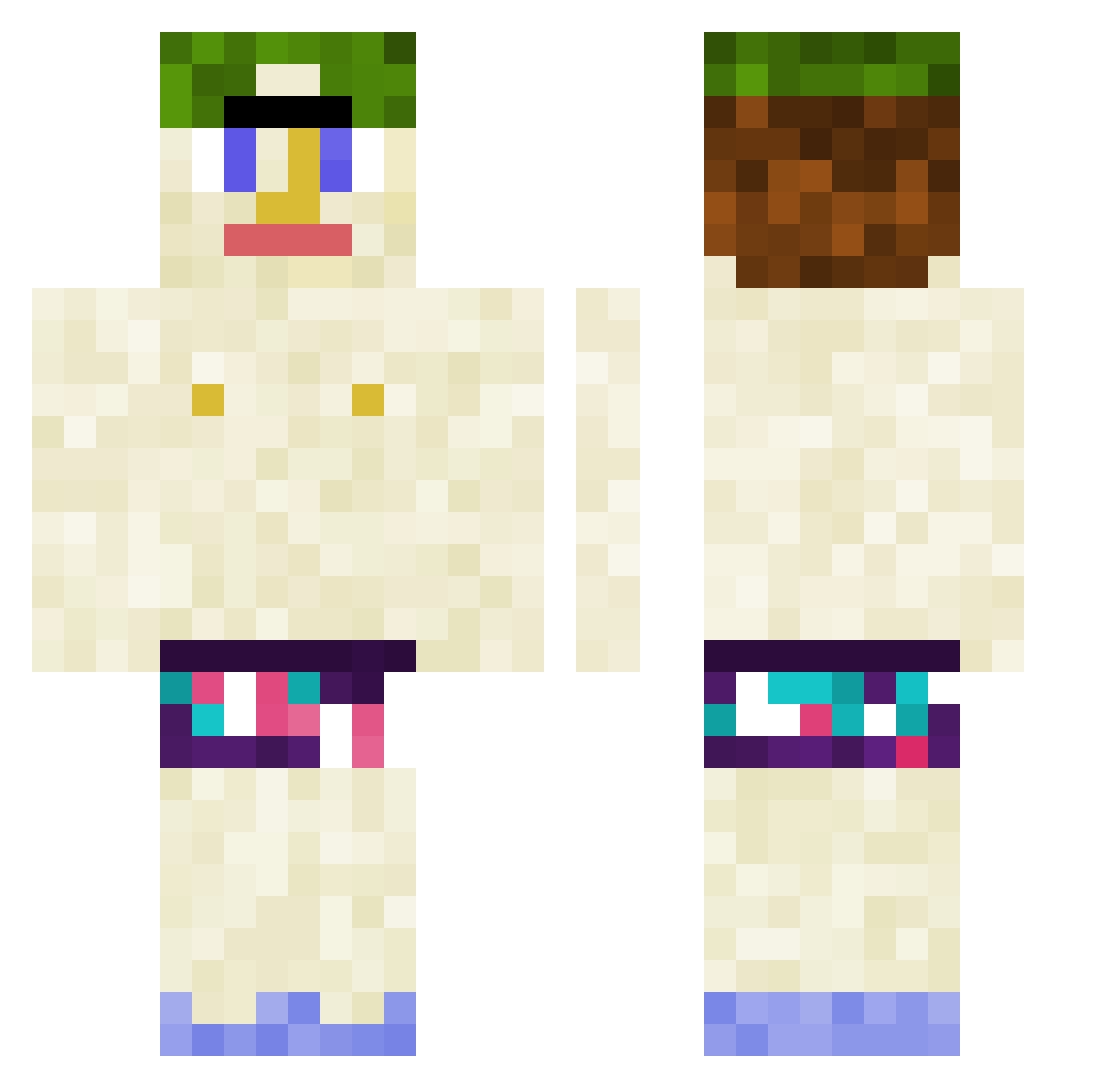 Cambo0105 Minecraft skin, front and back view