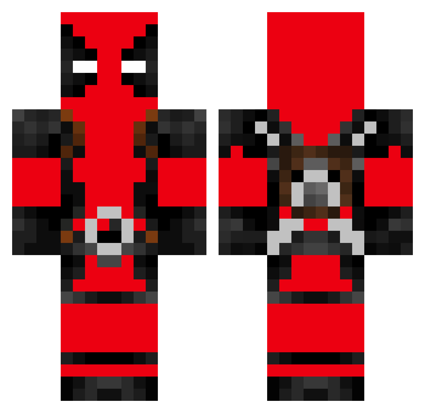 UltimateGolemite Minecraft skin, front and back view