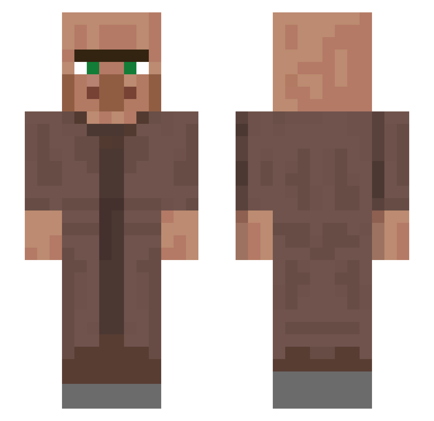 RJesuss Minecraft skin, front and back view