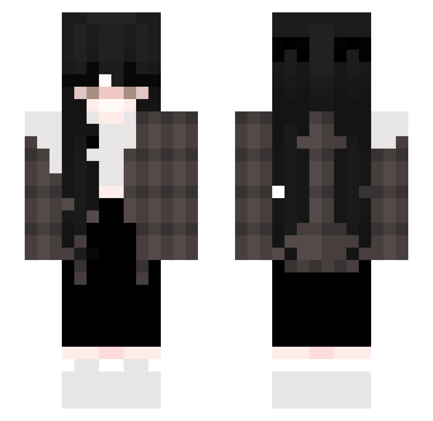 makoyeah Minecraft skin, front and back view