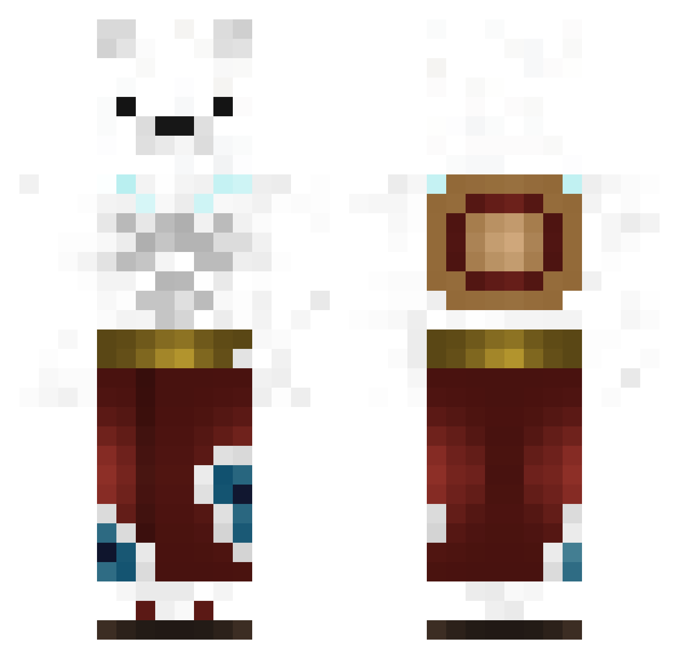 Koqoru Minecraft skin, front and back view