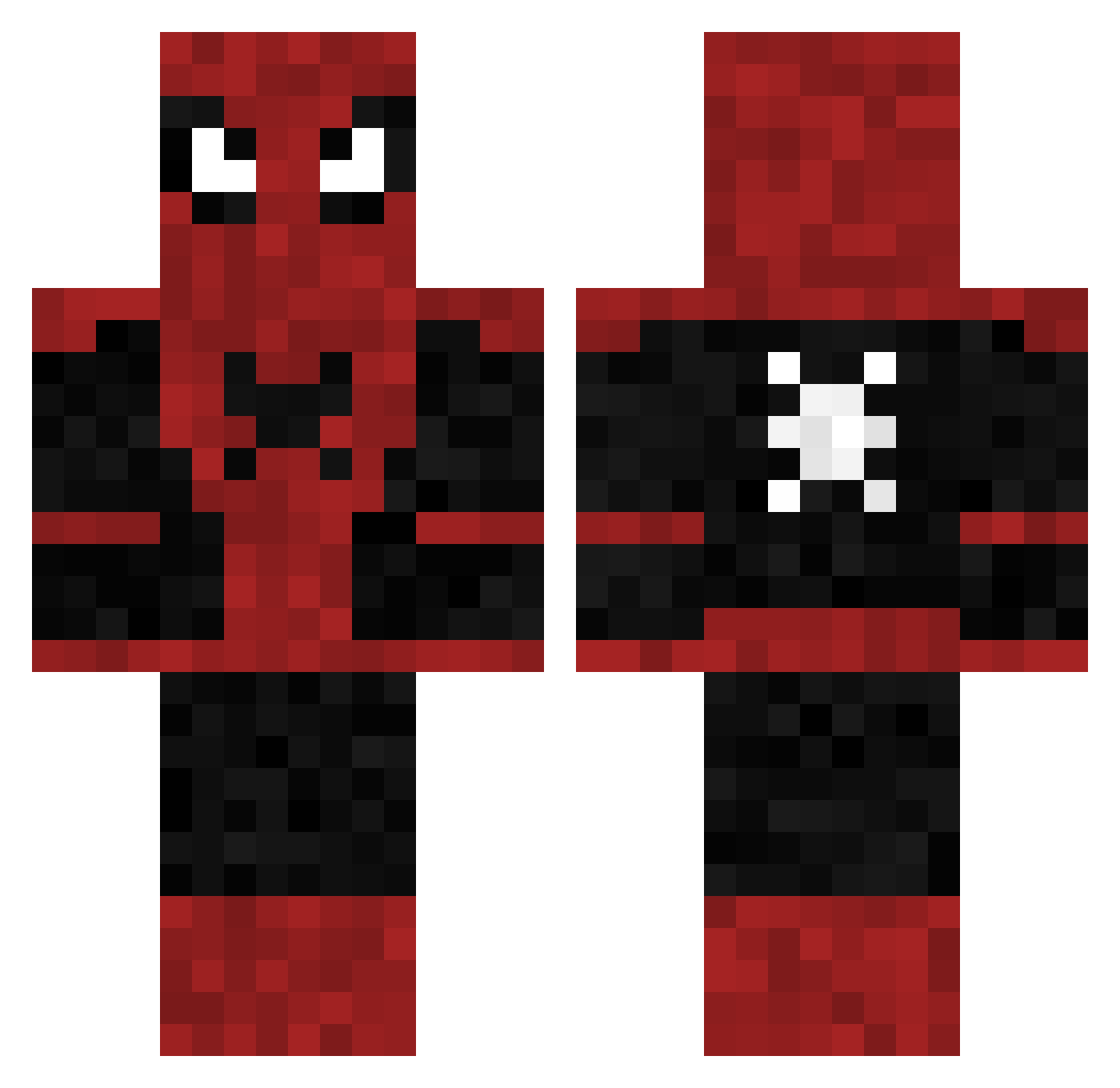 TheCommentsPL Minecraft skin, front and back view