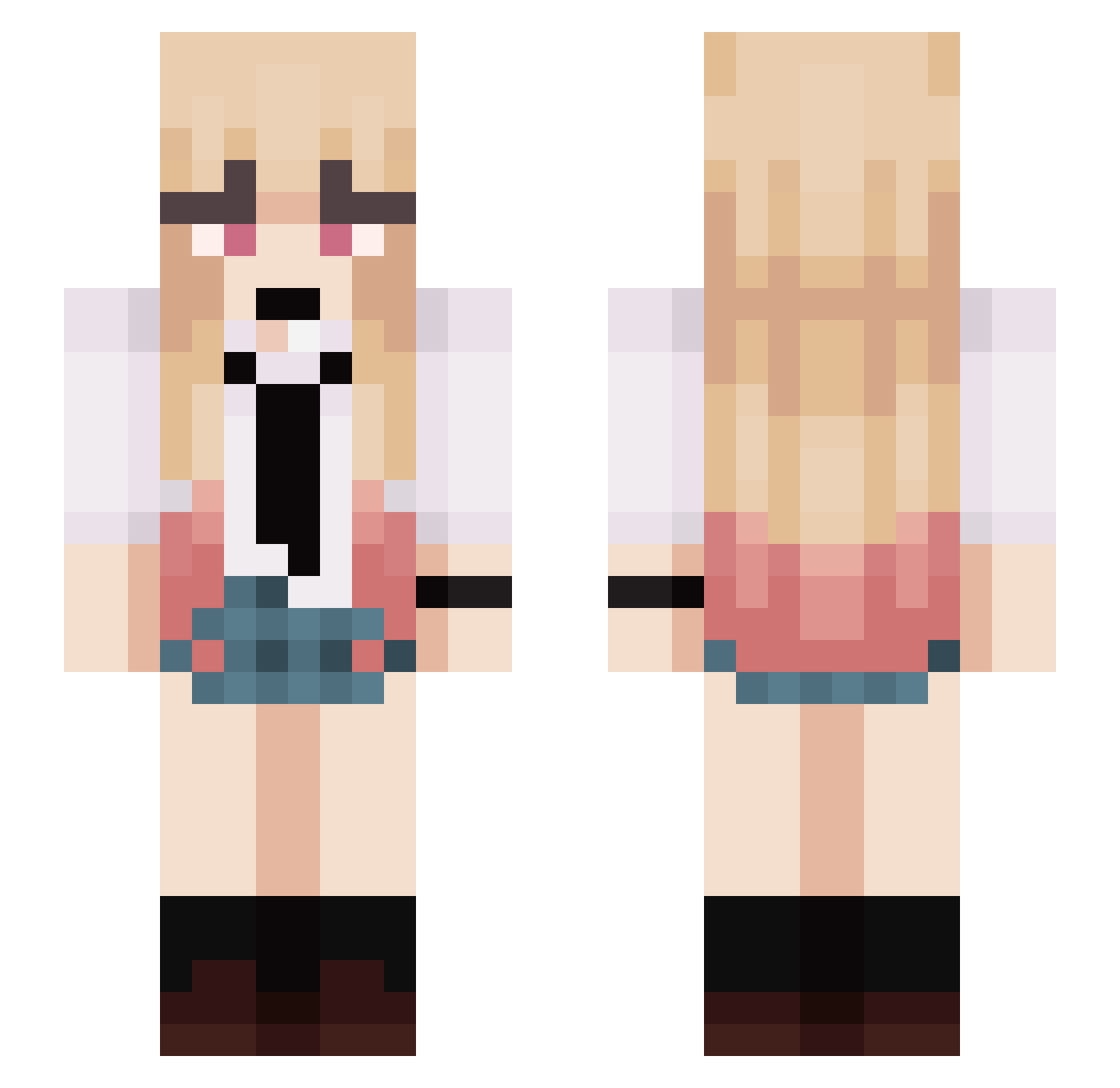 Snowwytim Minecraft skin, front and back view