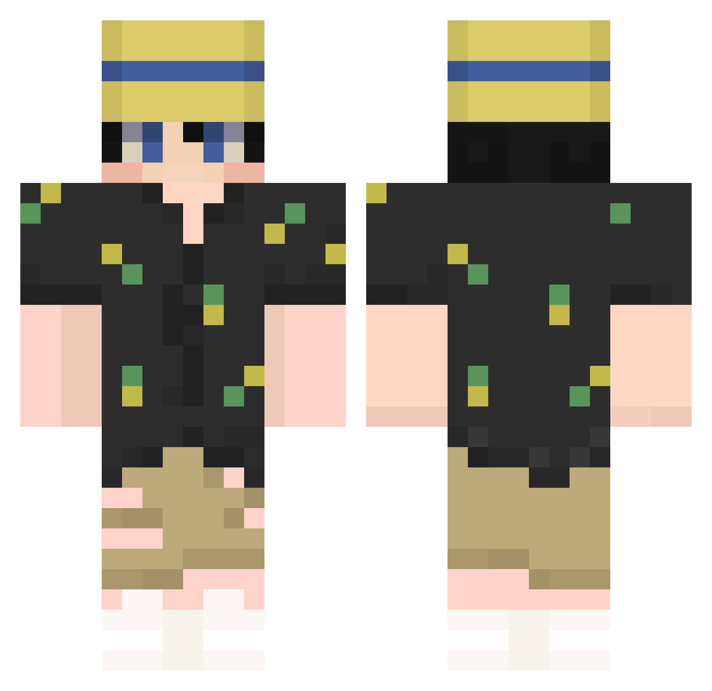 waterw4lk Minecraft skin, front and back view