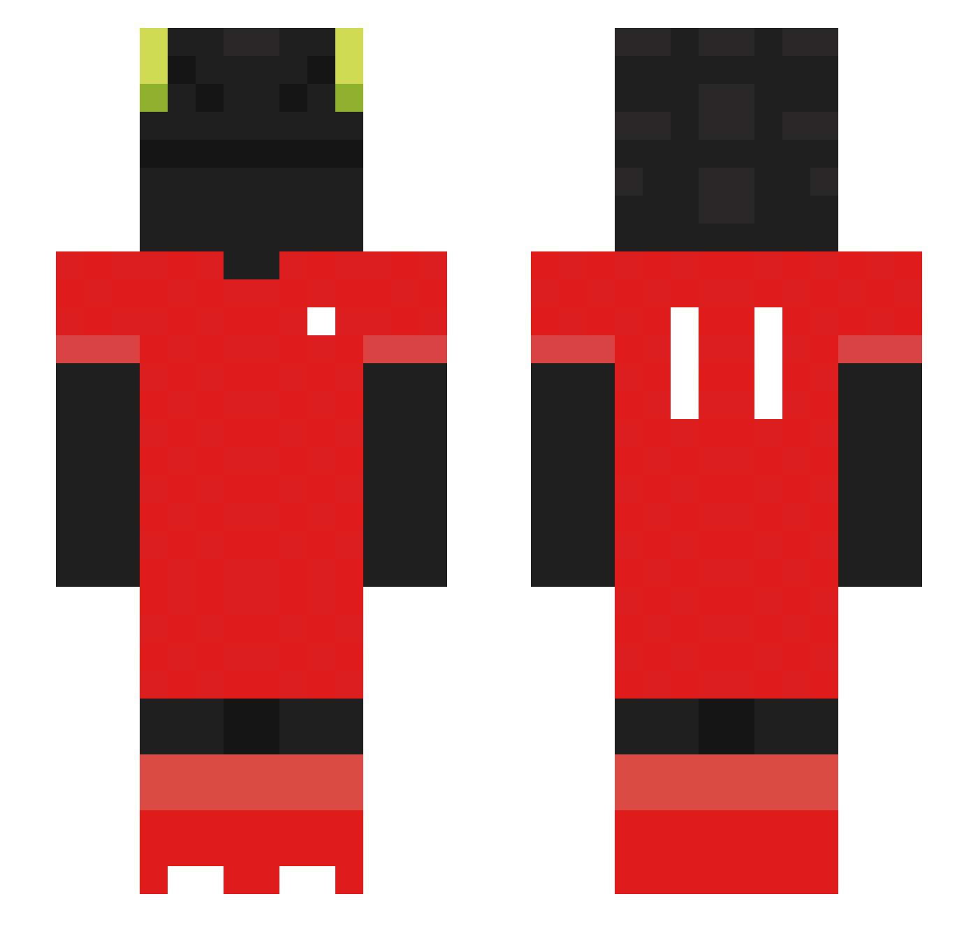 RRRRRRs Minecraft skin, front and back view