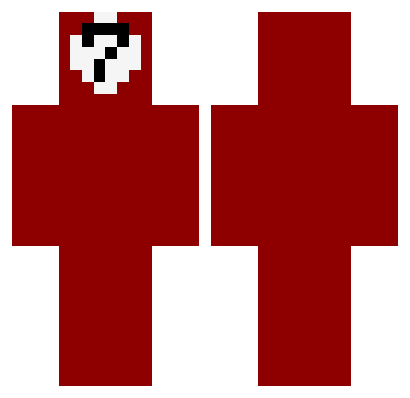 Stringer Minecraft skin, front and back view