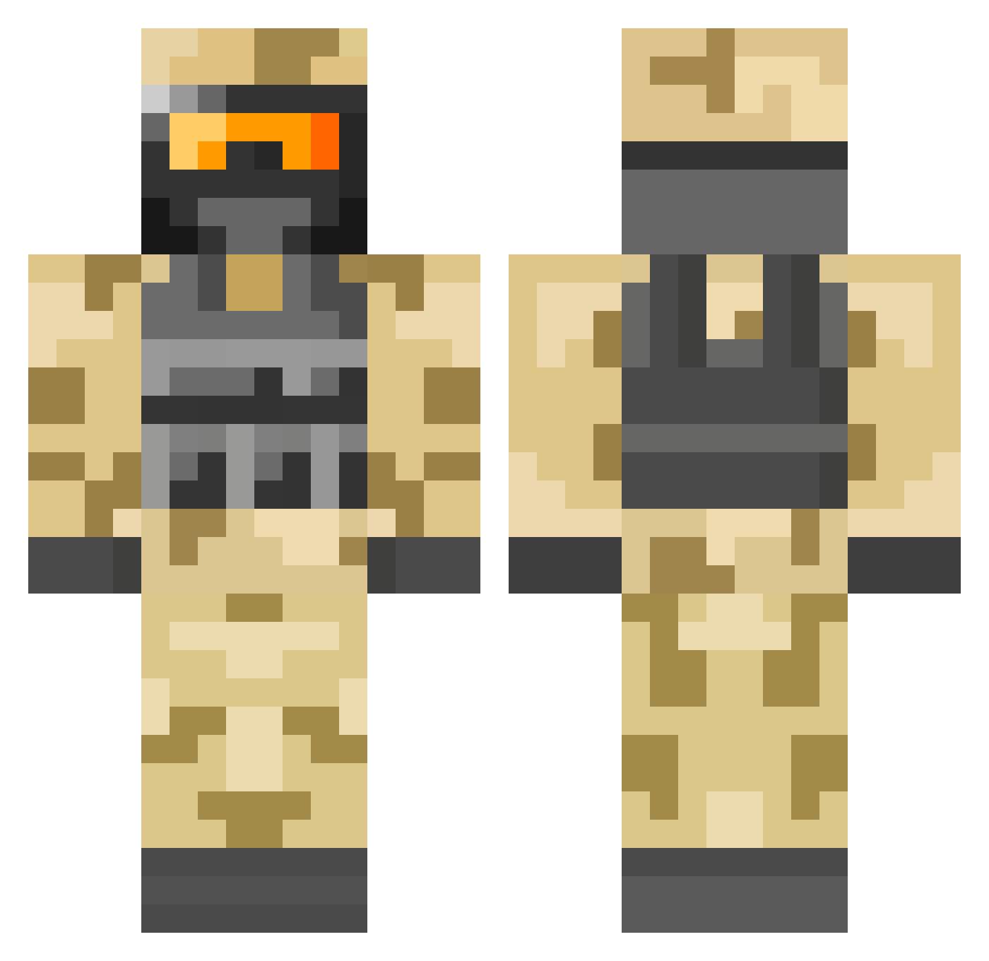 Sonicjosh27 Minecraft skin, front and back view