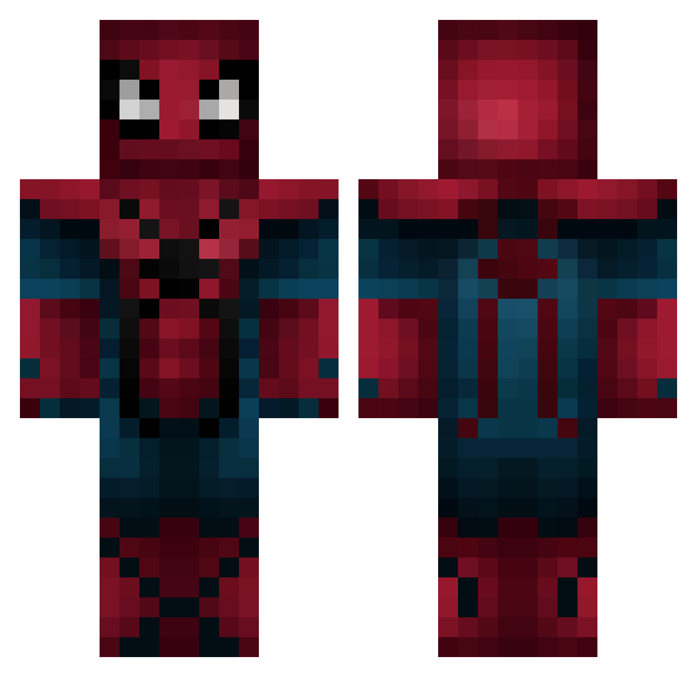 Renution Minecraft skin, front and back view