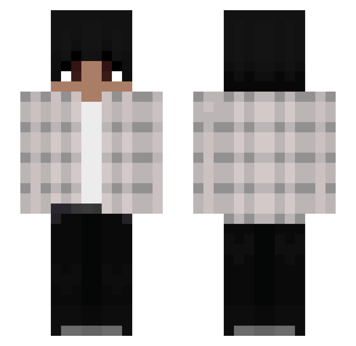 KarFixso Minecraft skin, front and back view