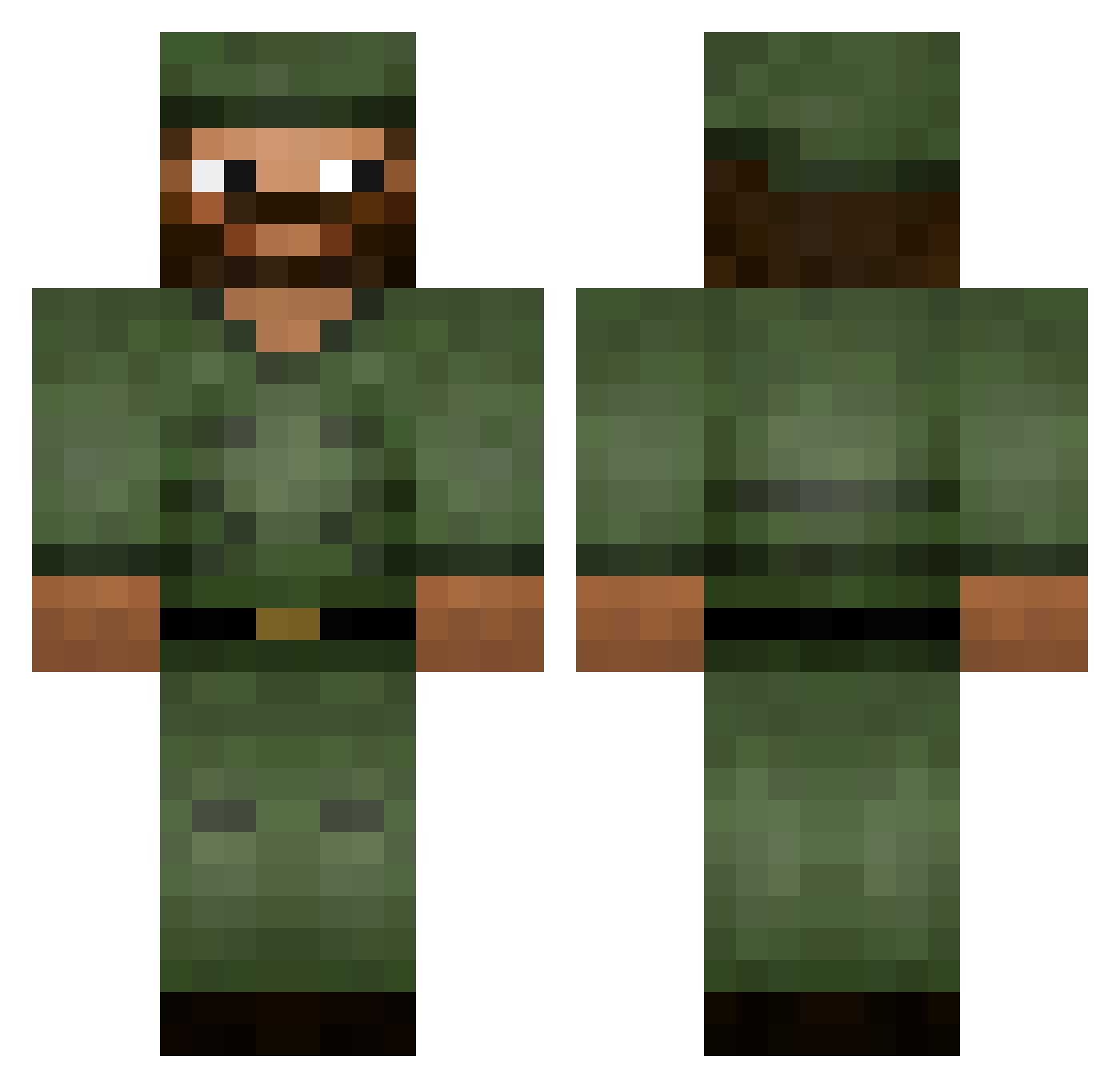 viletricks Minecraft skin, front and back view