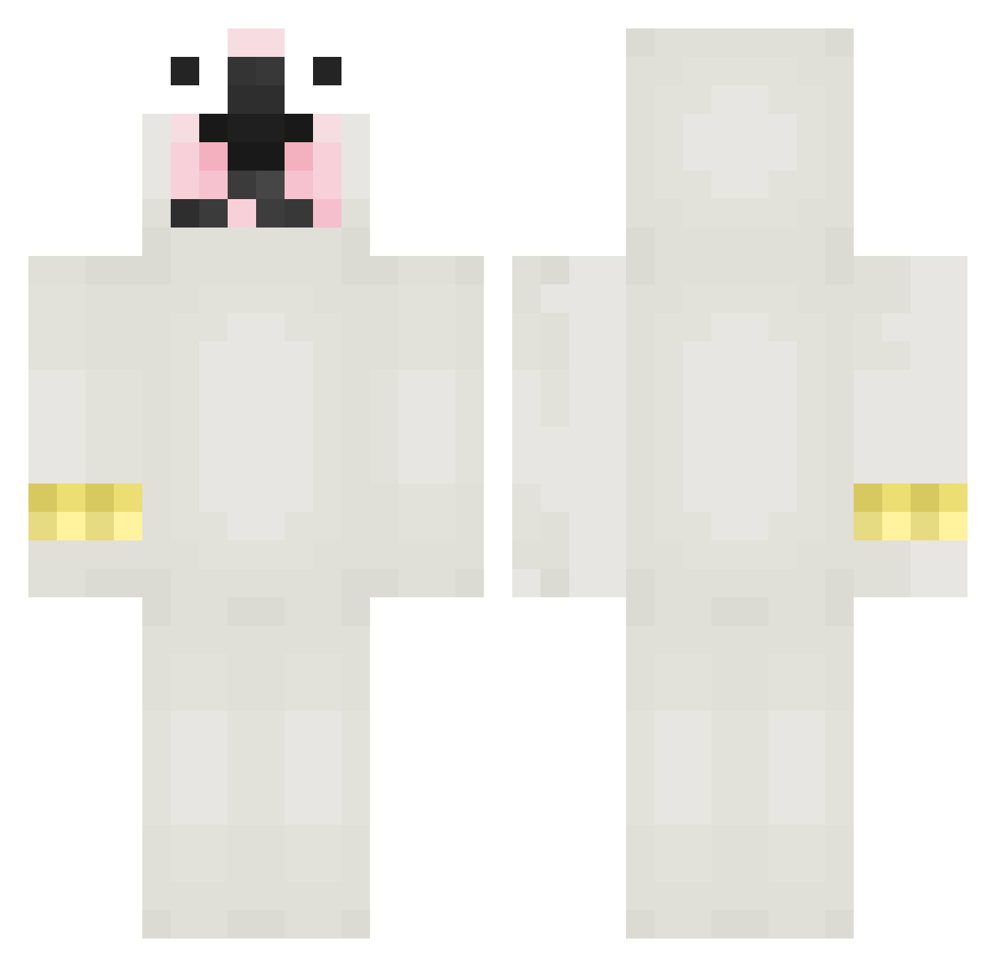 one2LOVE Minecraft skin, front and back view