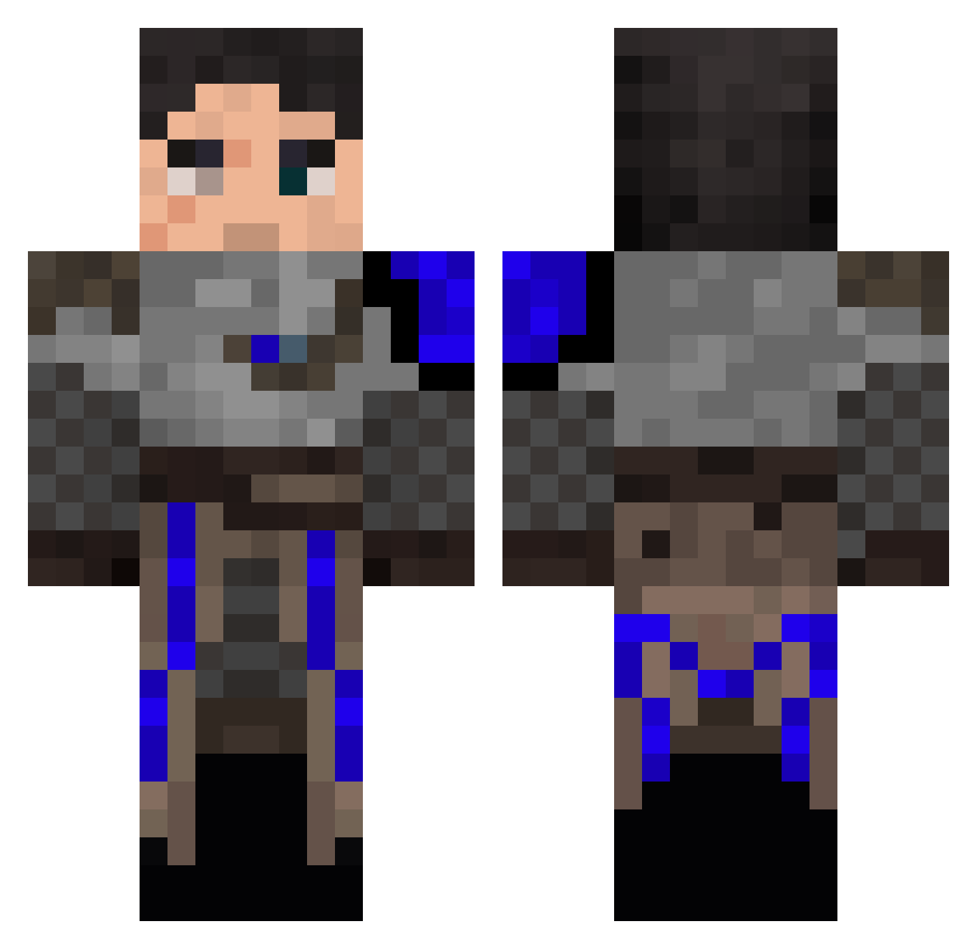 vGielz Minecraft skin, front and back view