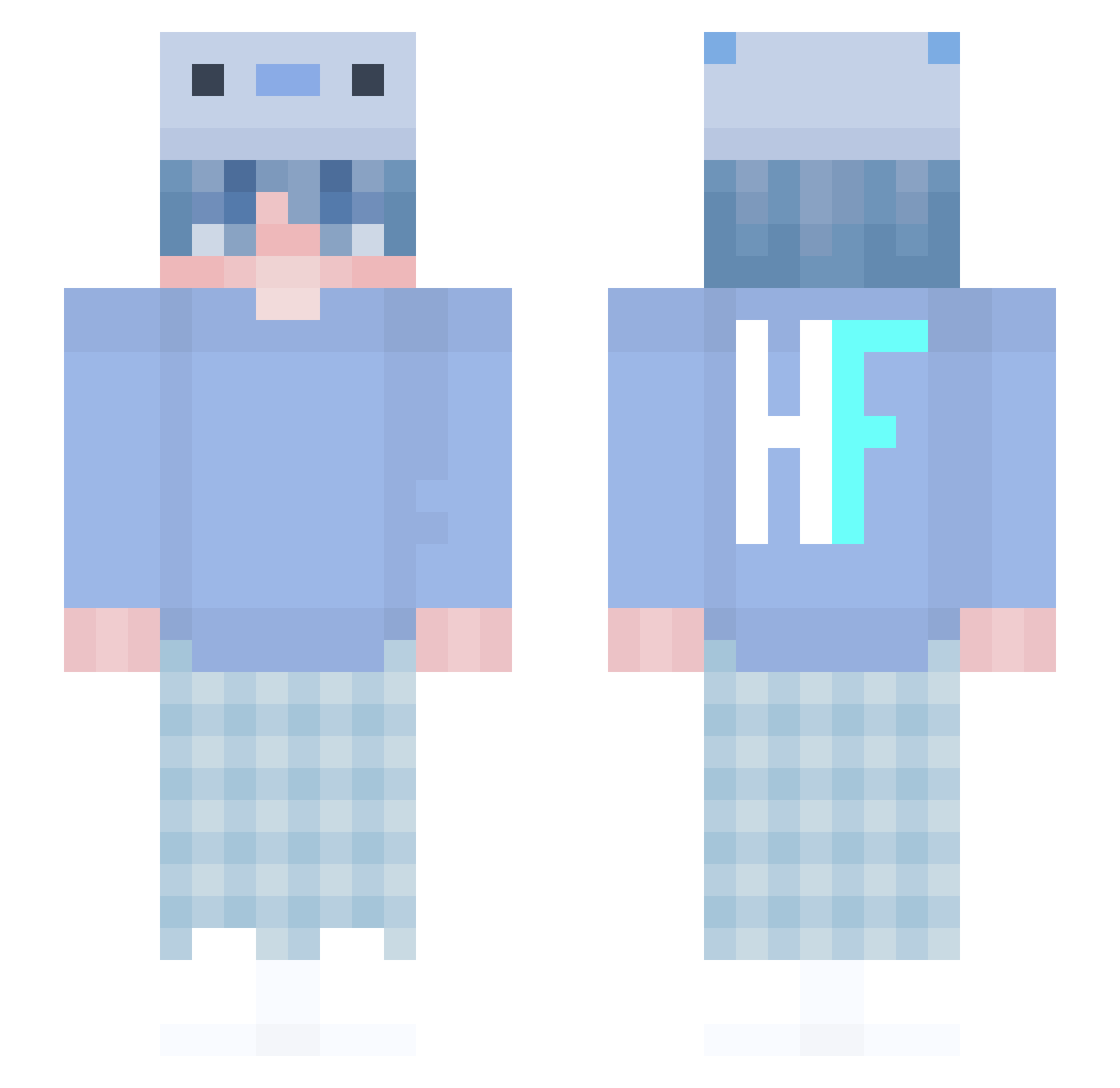 twe_ez Minecraft skin, front and back view