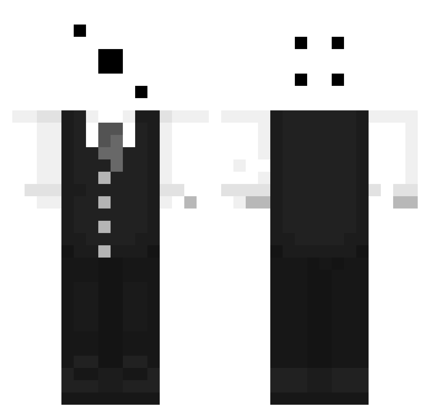 Dice_2806 Minecraft skin, front and back view
