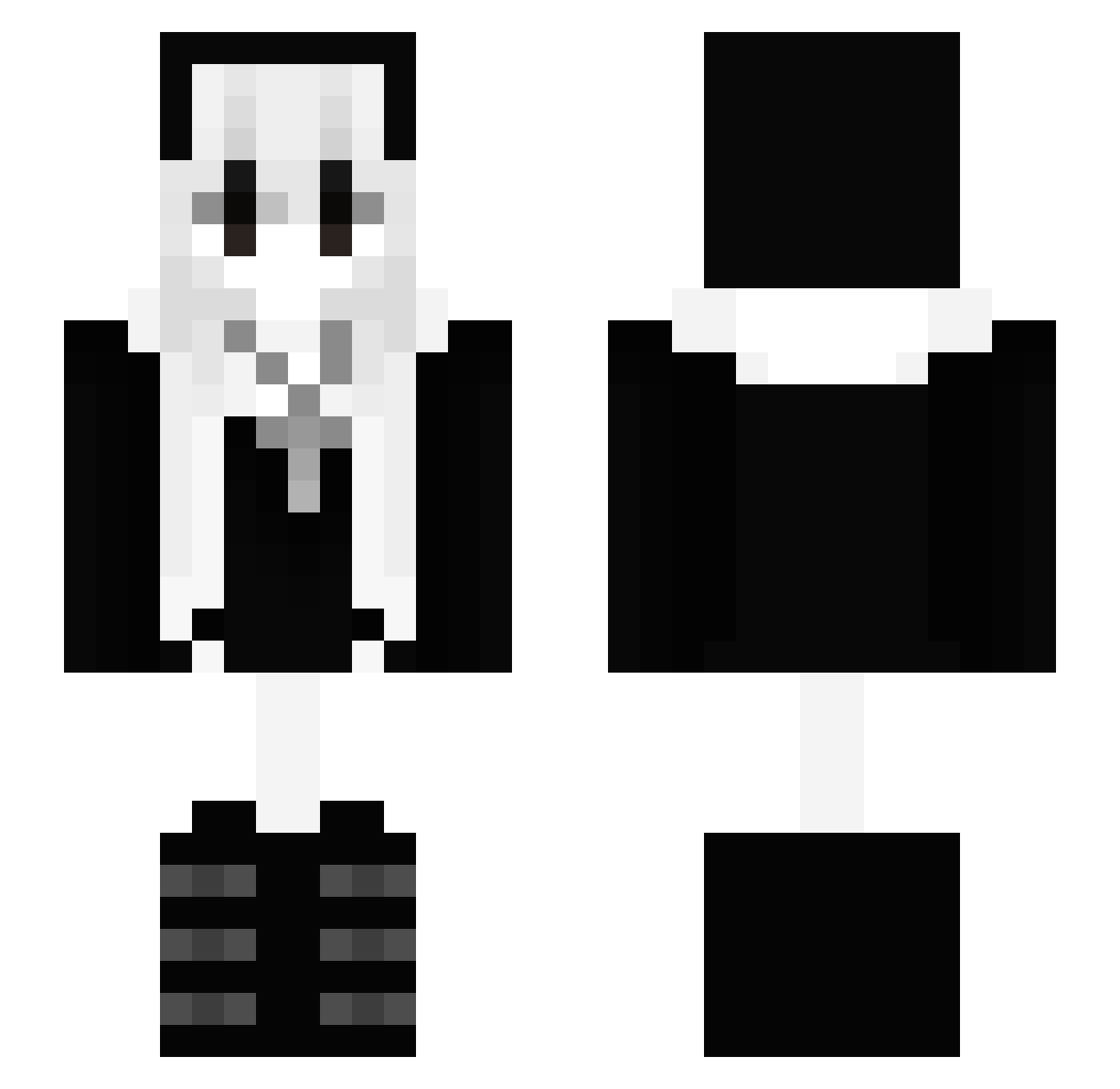 Chervil Minecraft skin, front and back view