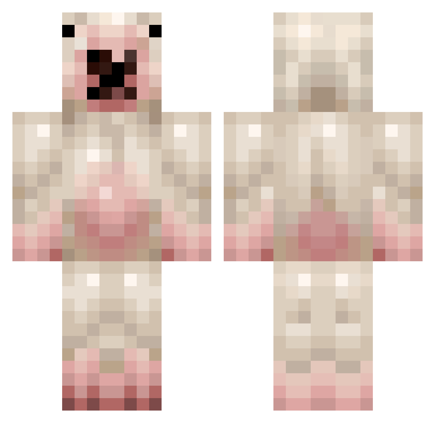 Rempai Minecraft skin, front and back view