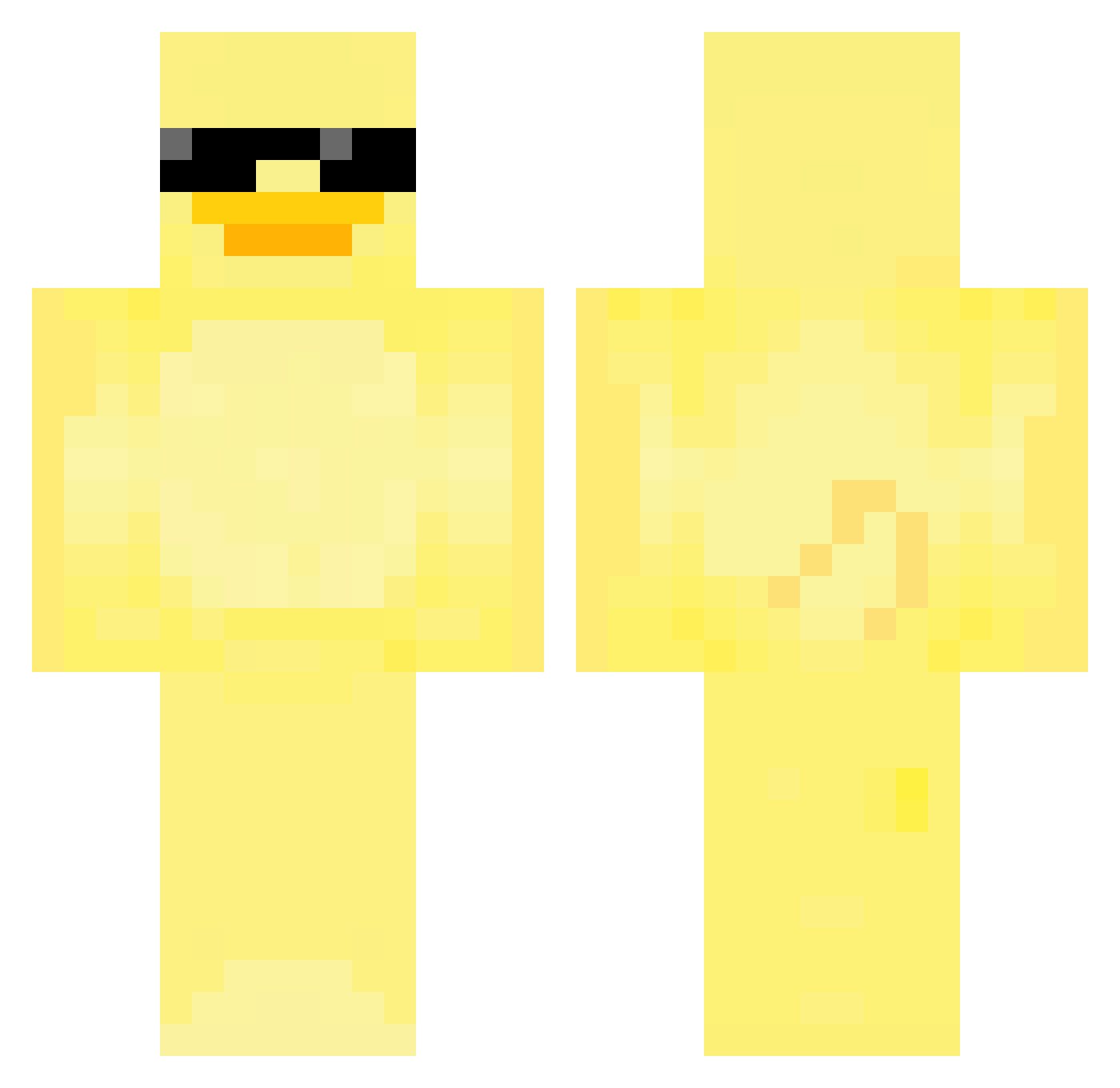 raeuberr Minecraft skin, front and back view