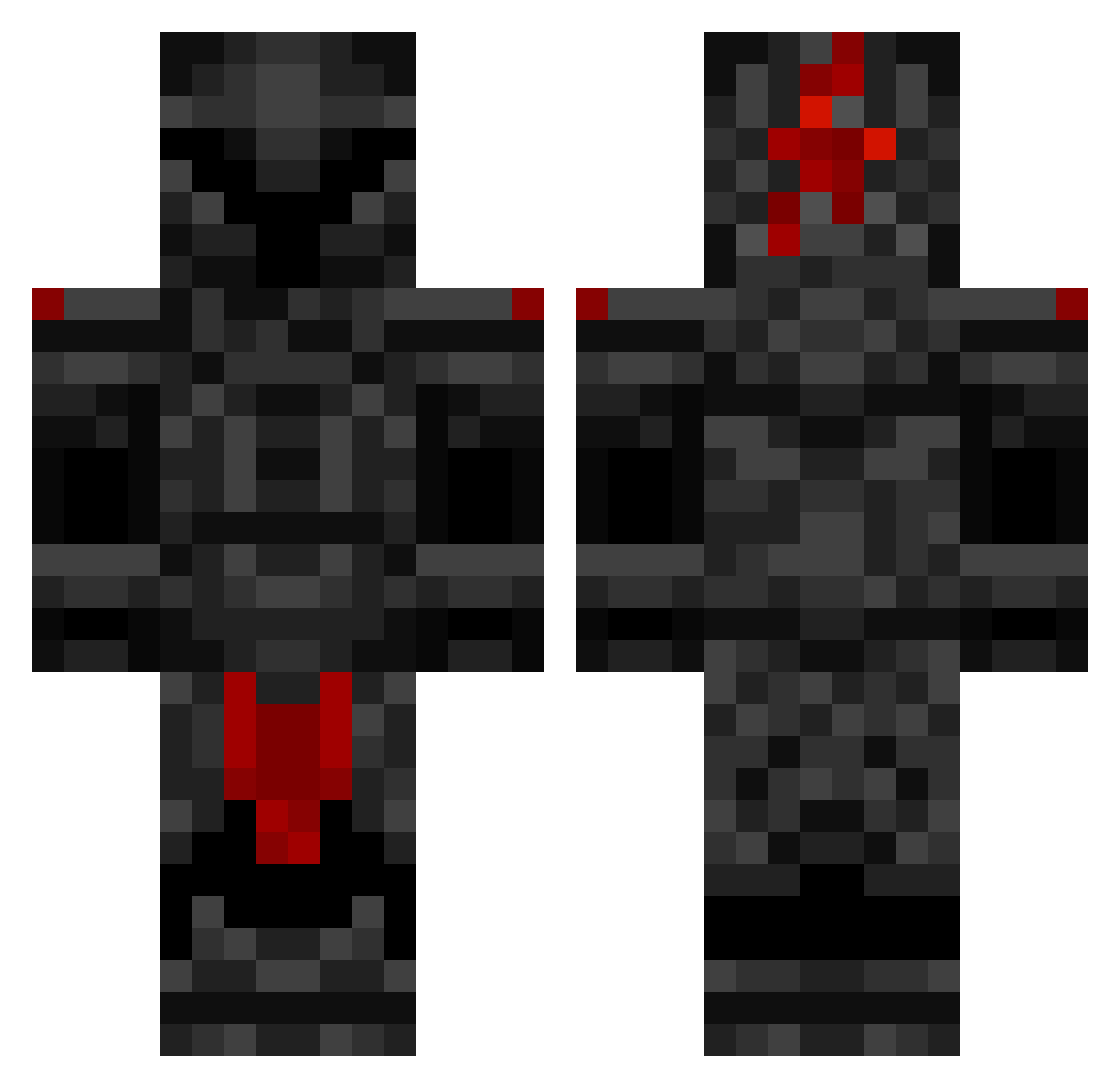 YTSolar Minecraft skin, front and back view