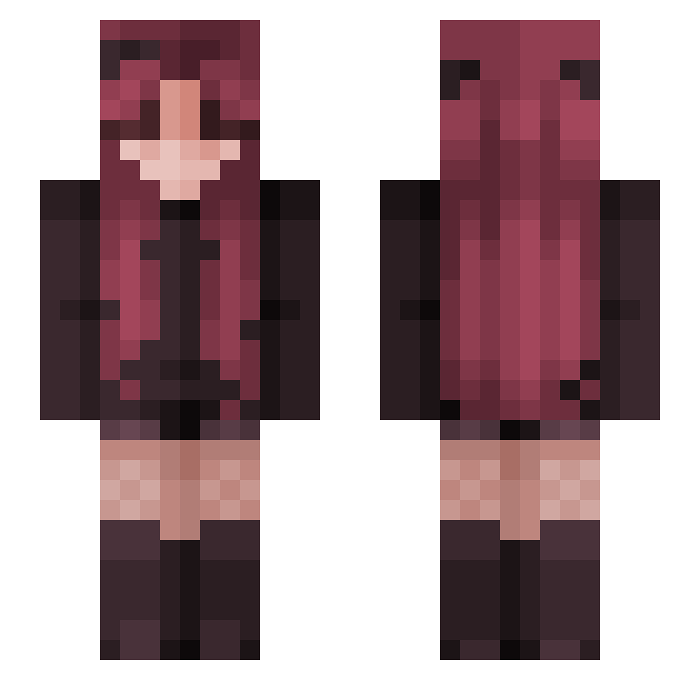 Nijntje026 Minecraft skin, front and back view