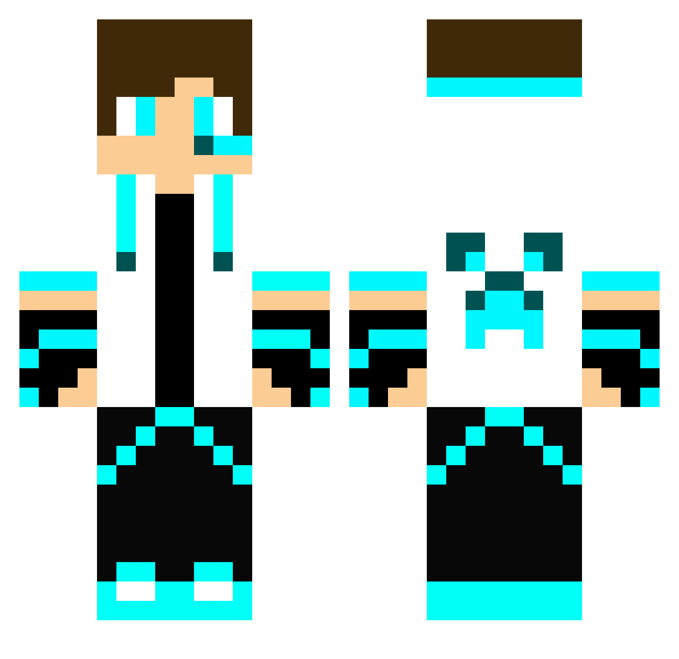 HeavensWheel1 Minecraft skin, front and back view