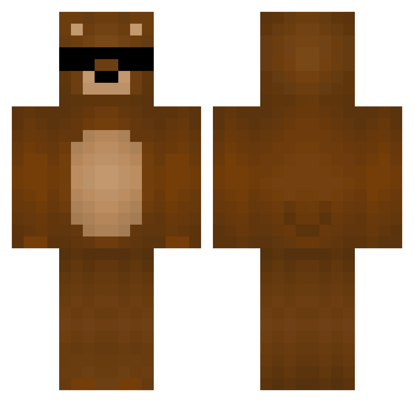 Rotziv Minecraft skin, front and back view