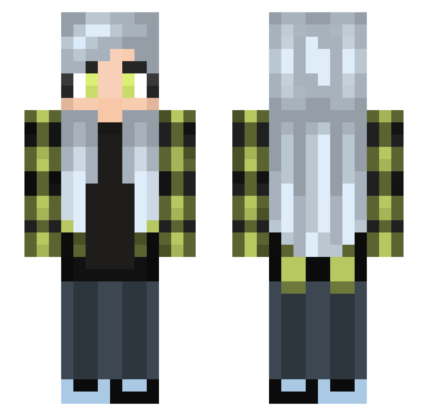 ReddTekk11 Minecraft skin, front and back view