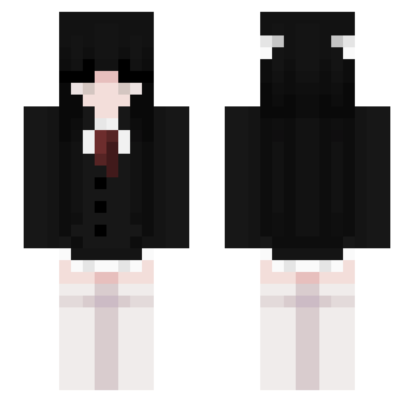 Recorank Minecraft skin, front and back view