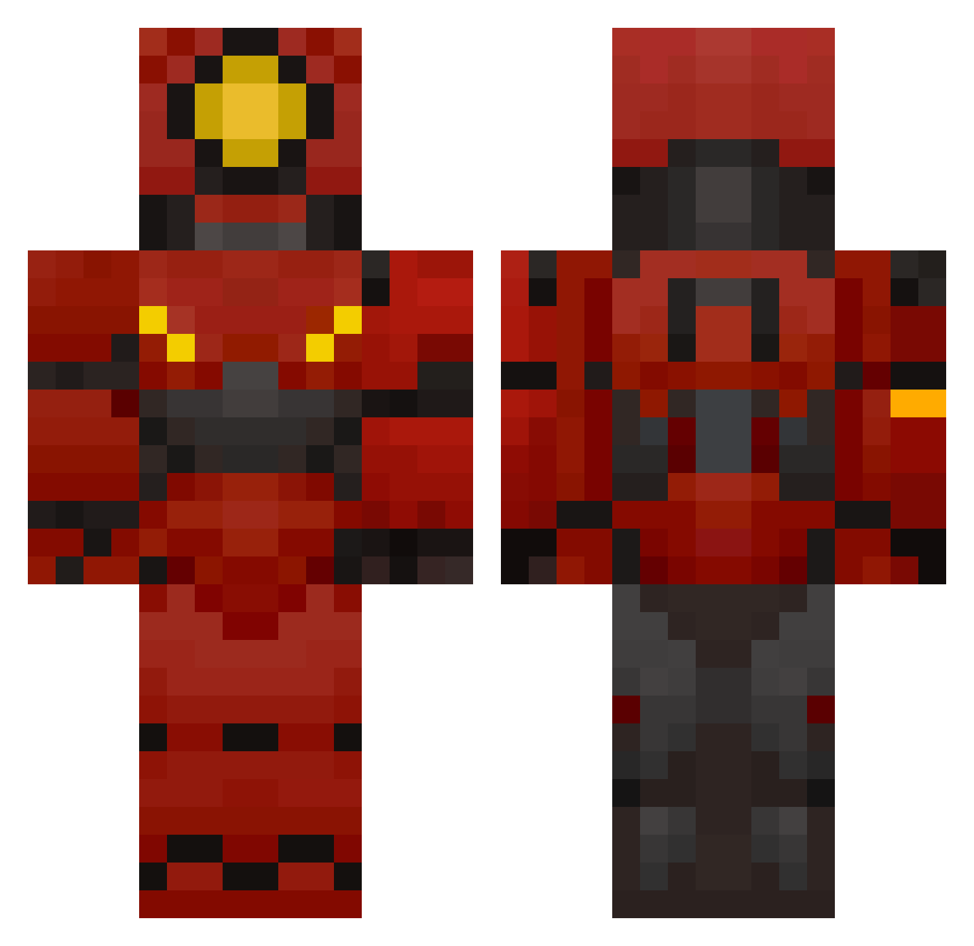 NotSilverBullet Minecraft skin, front and back view