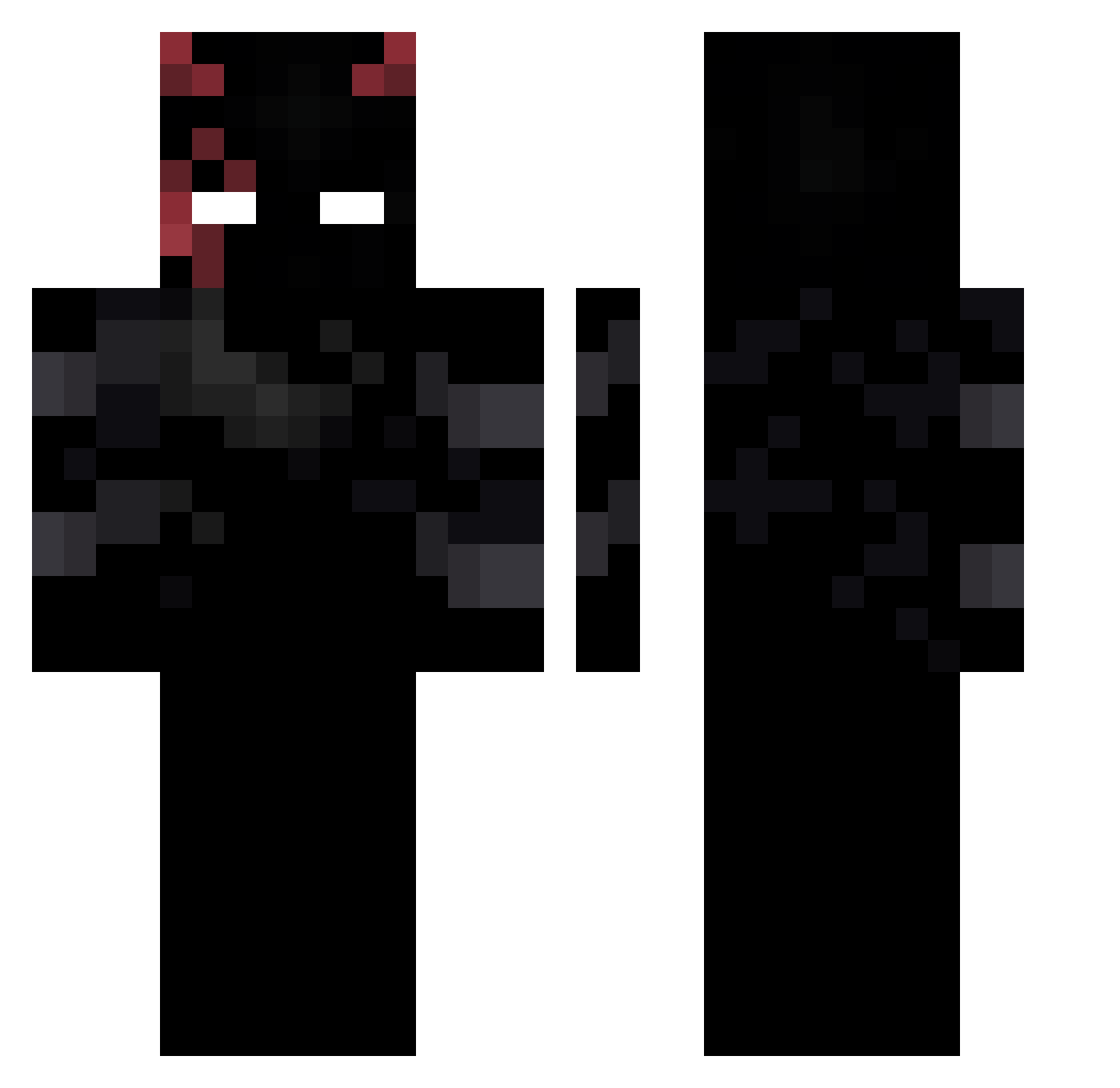 Youmuuu Minecraft skin, front and back view