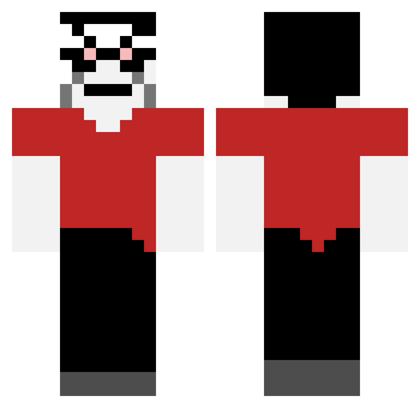 R_21 Minecraft skin, front and back view