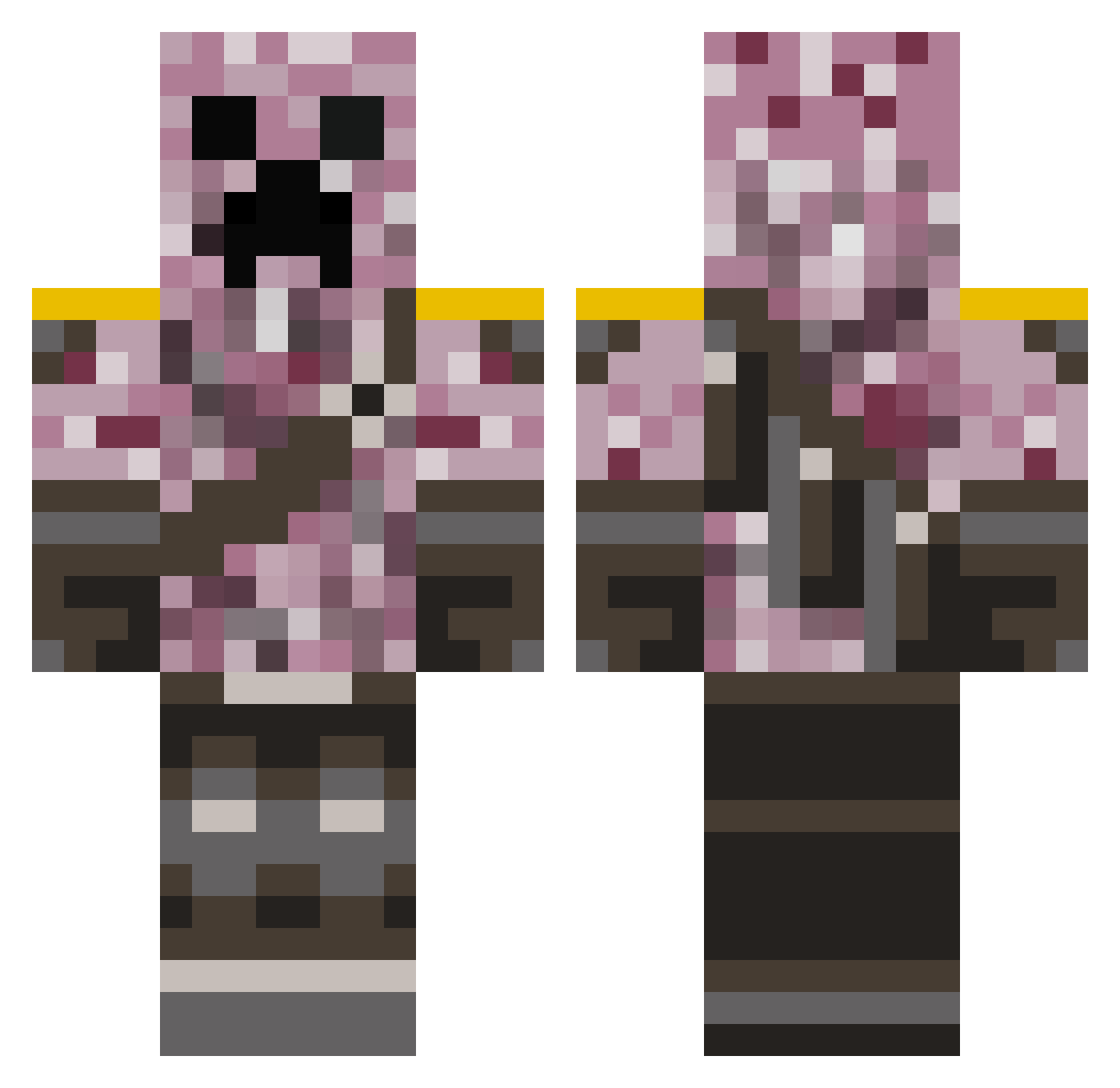 Time4u2fly Minecraft skin, front and back view