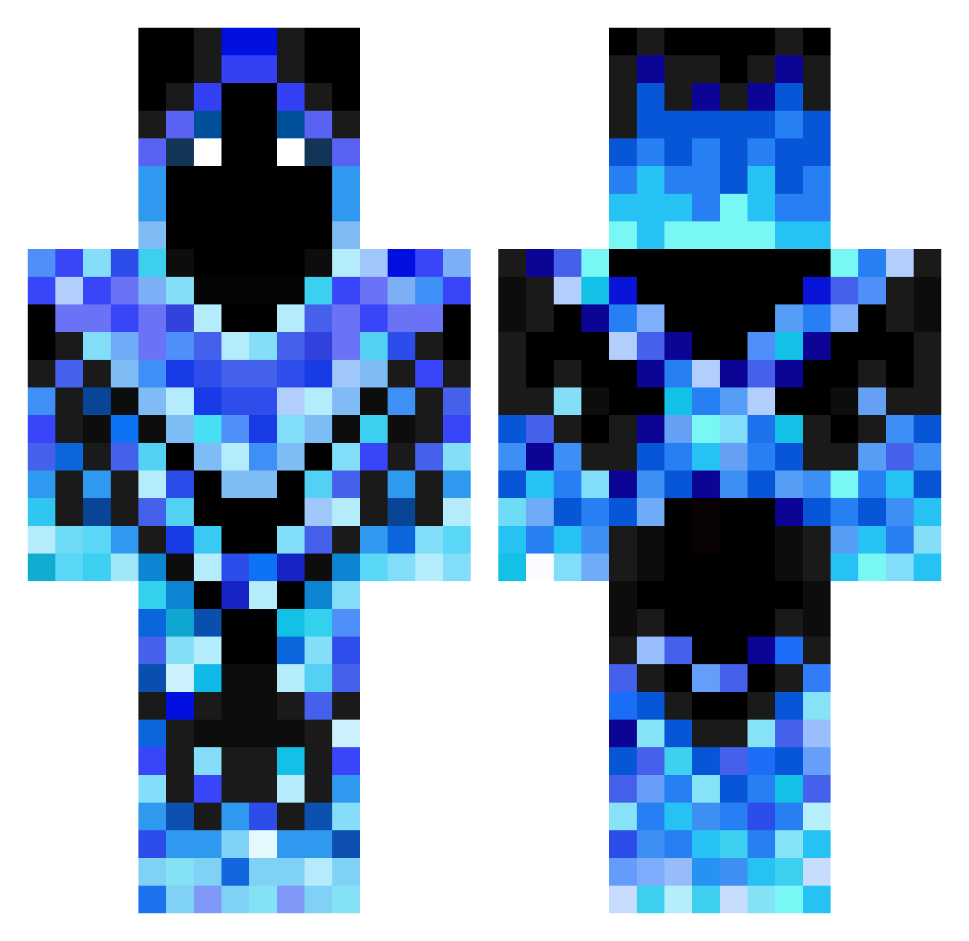 ZeUs_324 Minecraft skin, front and back view