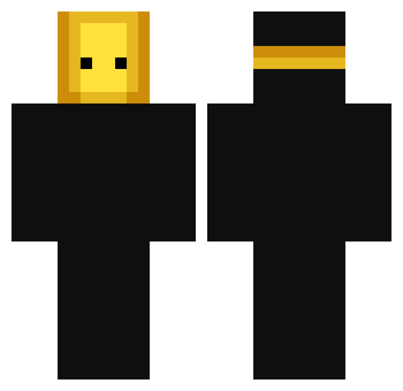 pRiCker Minecraft skin, front and back view