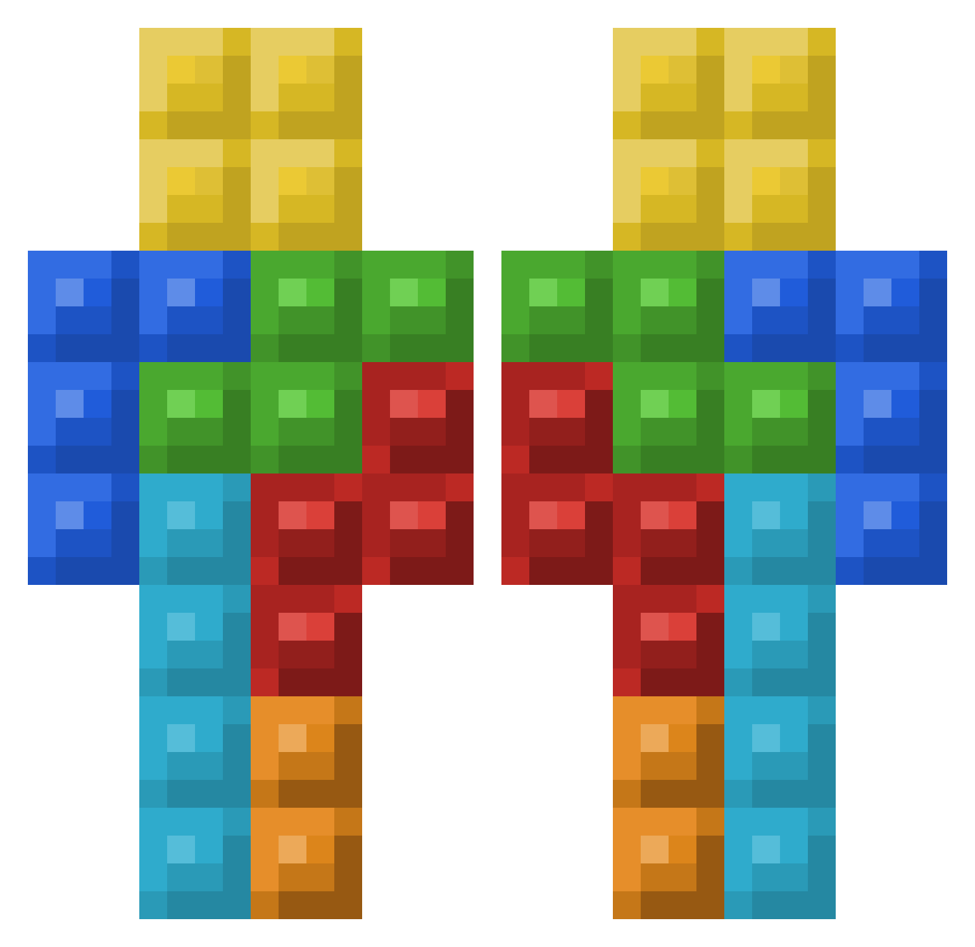 ultranate08 Minecraft skin, front and back view